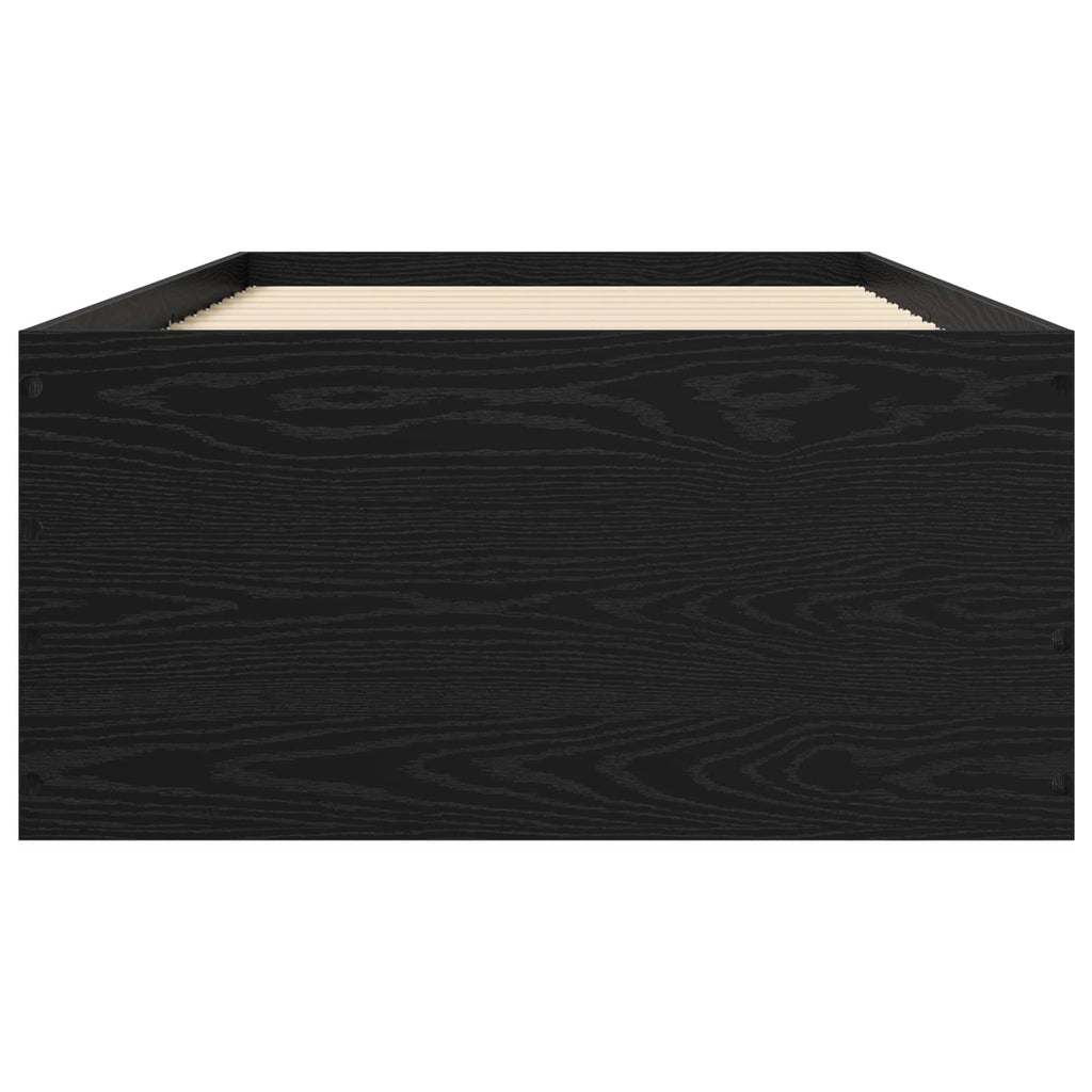 vidaXL Rama łóżka podłogowego Czarny dąb 80 x 200 cm