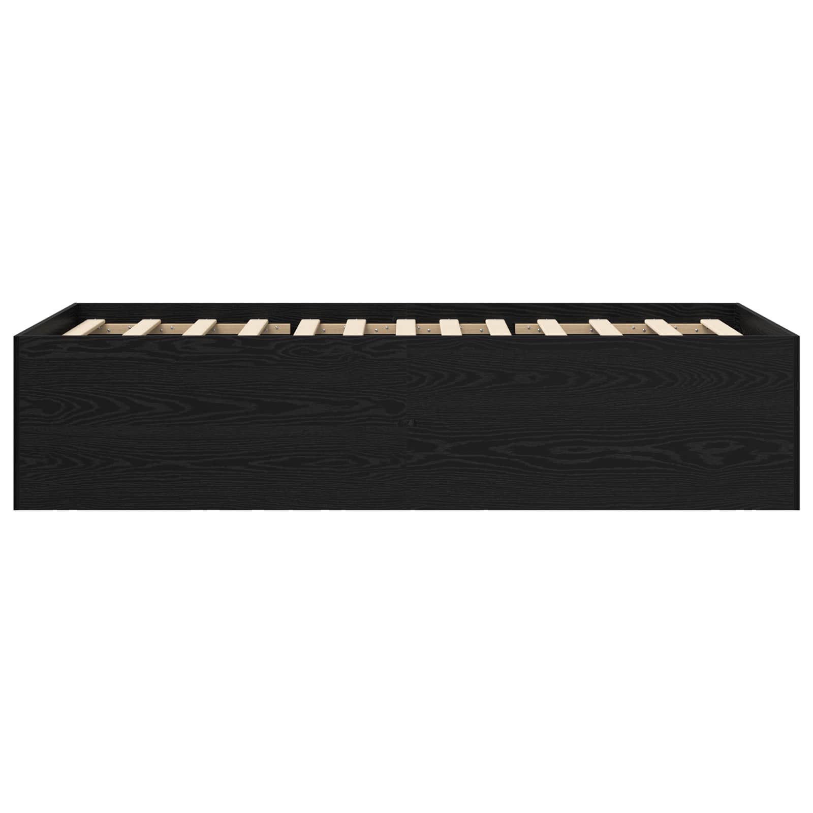 vidaXL Rama łóżka podłogowego Czarny dąb 80 x 200 cm
