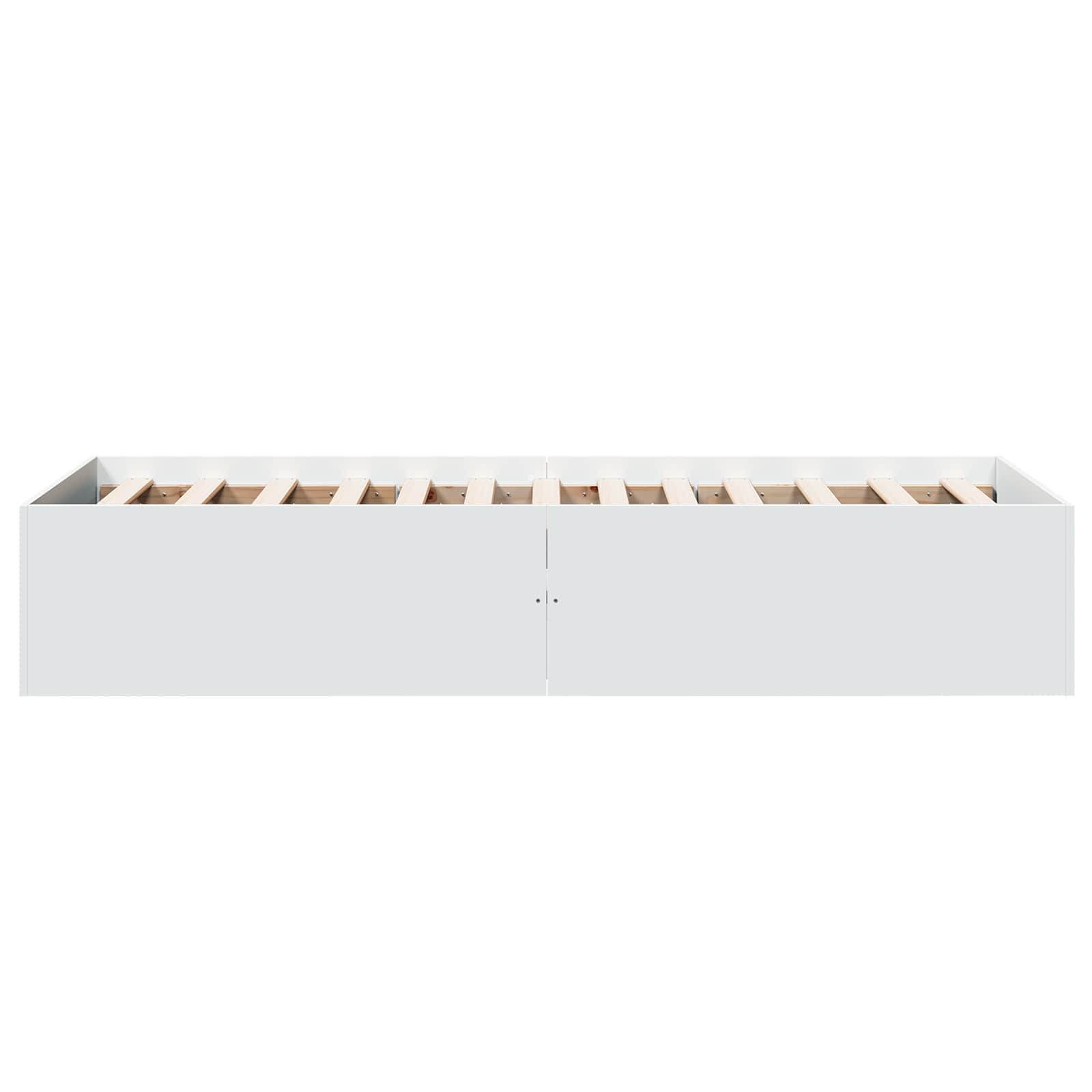 vidaXL Rama łóżka podłogowego Biały 80 x 200 cm Drewno inżynieryjne