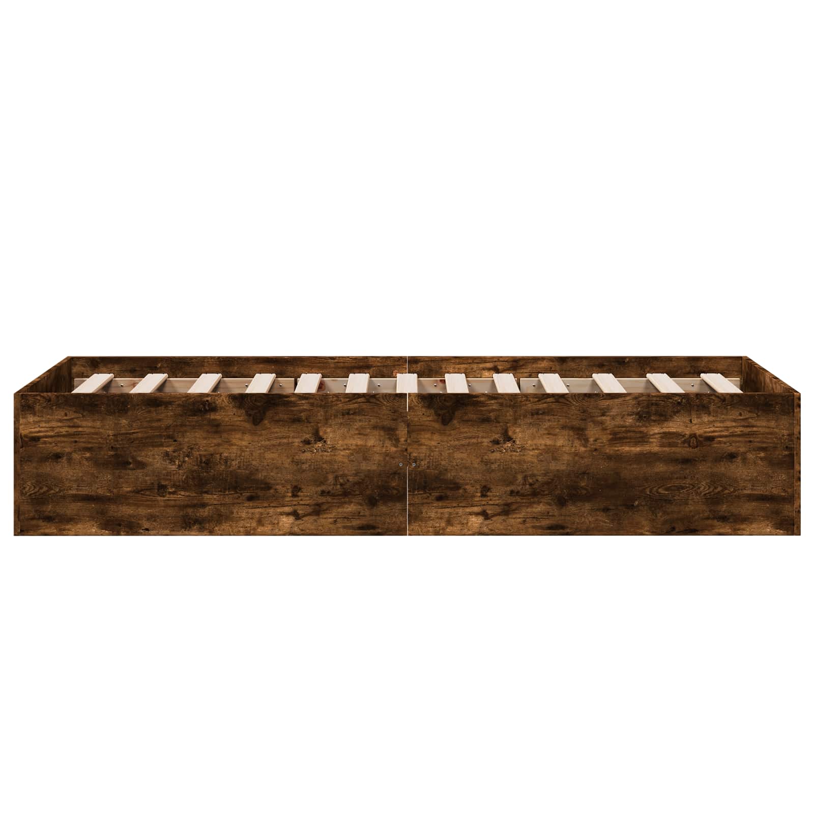 vidaXL Rama łóżka podłogowego Dąb wędzony 80 x 200 cm