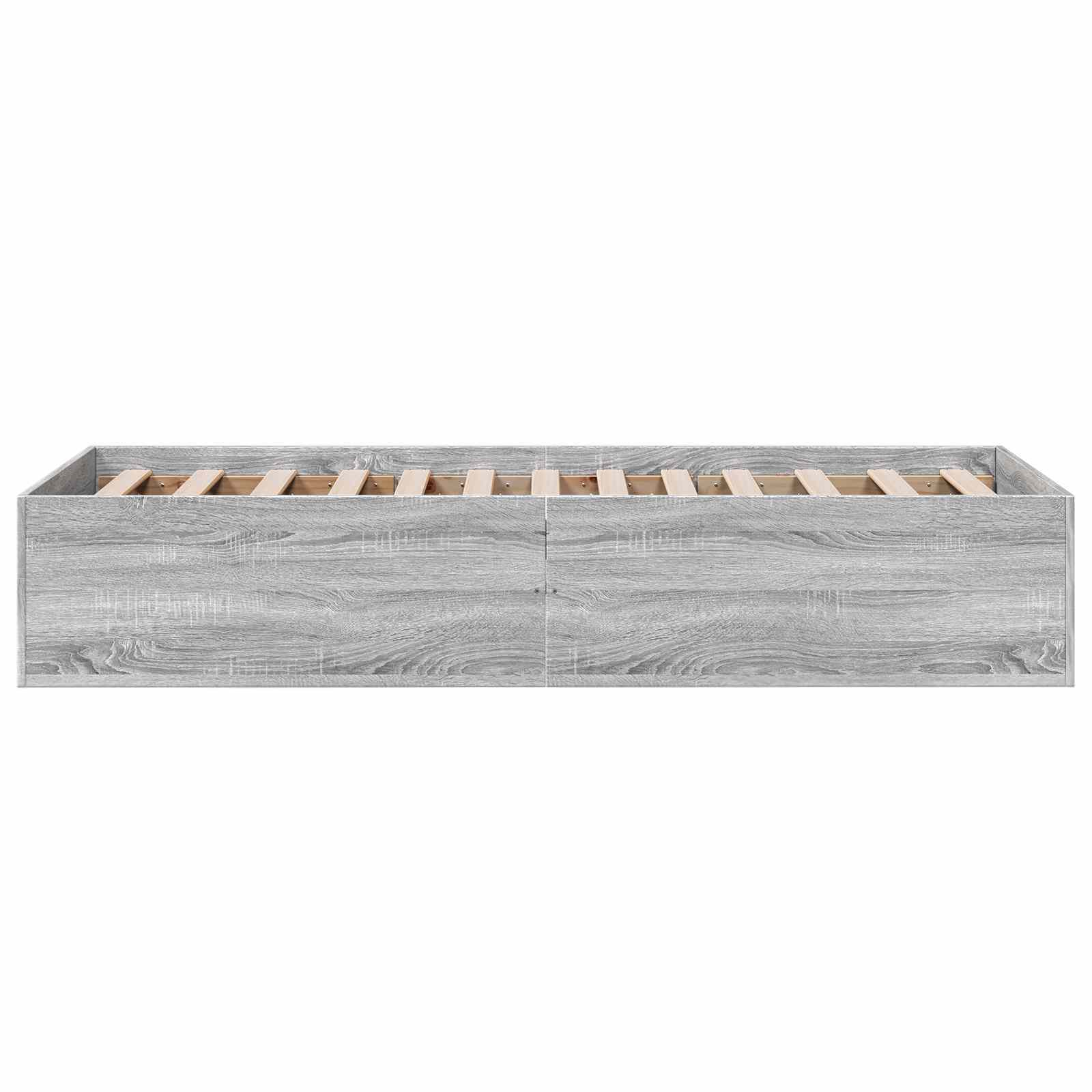 vidaXL Rama łóżka podłogowego Szary Sonoma 80 x 200 cm