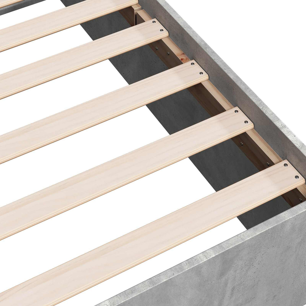 vidaXL Rama łóżka podłogowego Betonowy szary 80 x 200 cm
