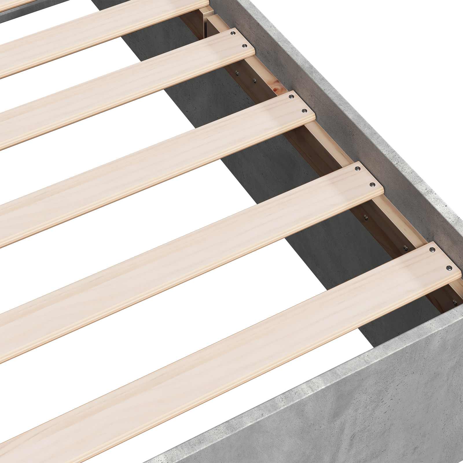 vidaXL Rama łóżka podłogowego Betonowy szary 80 x 200 cm