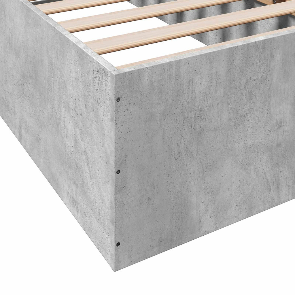 vidaXL Rama łóżka podłogowego Betonowy szary 80 x 200 cm