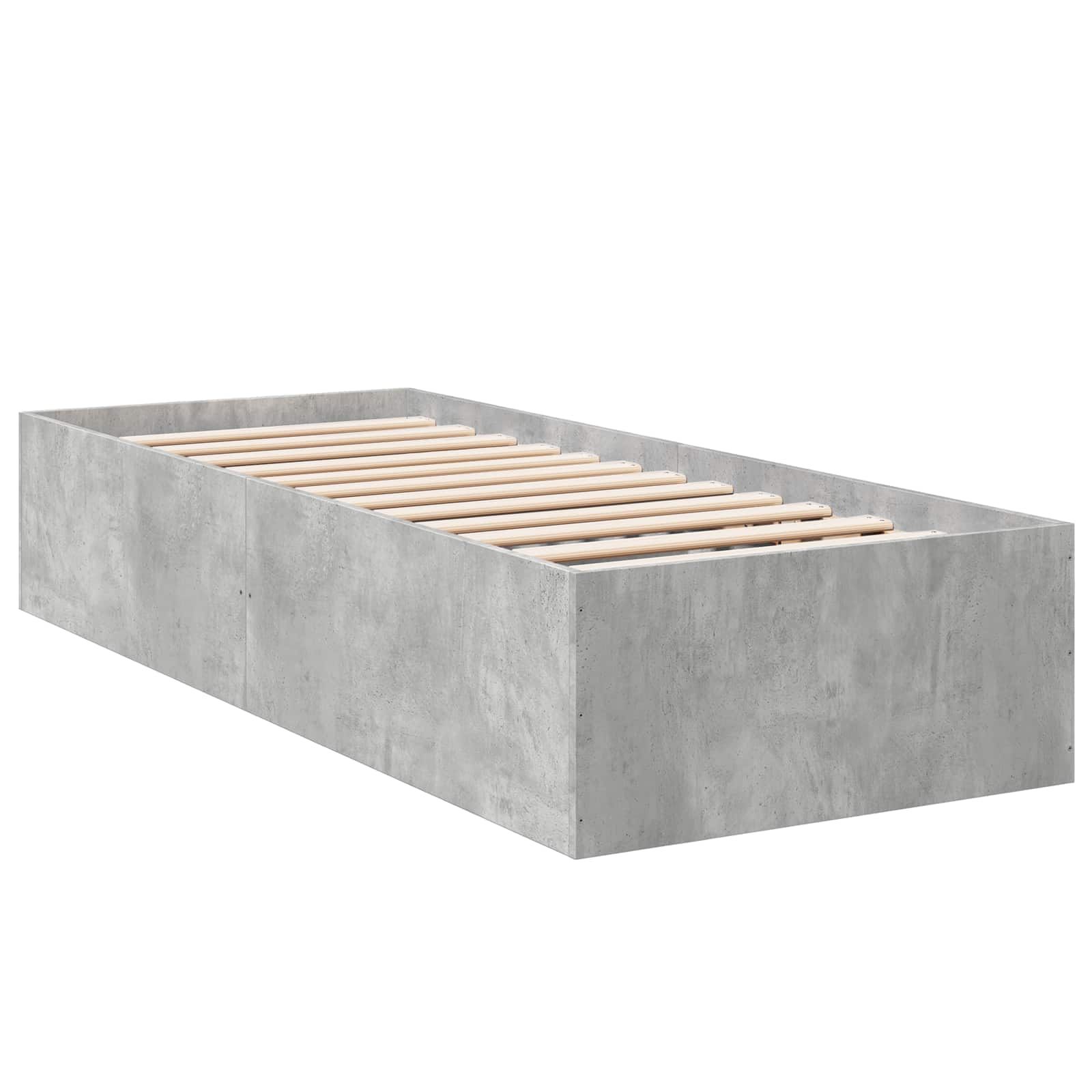 vidaXL Rama łóżka podłogowego Betonowy szary 80 x 200 cm
