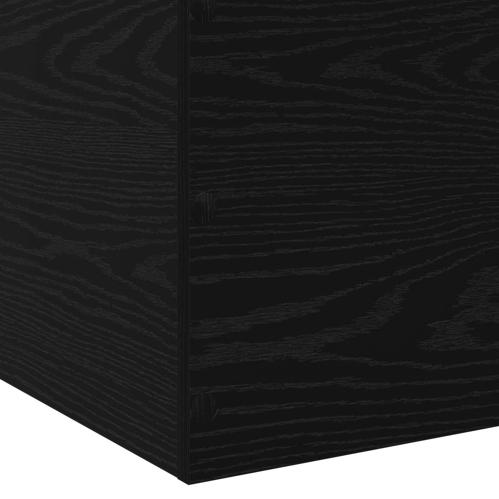vidaXL Rama łóżka podłogowego Czarny dąb 80 x 200 cm