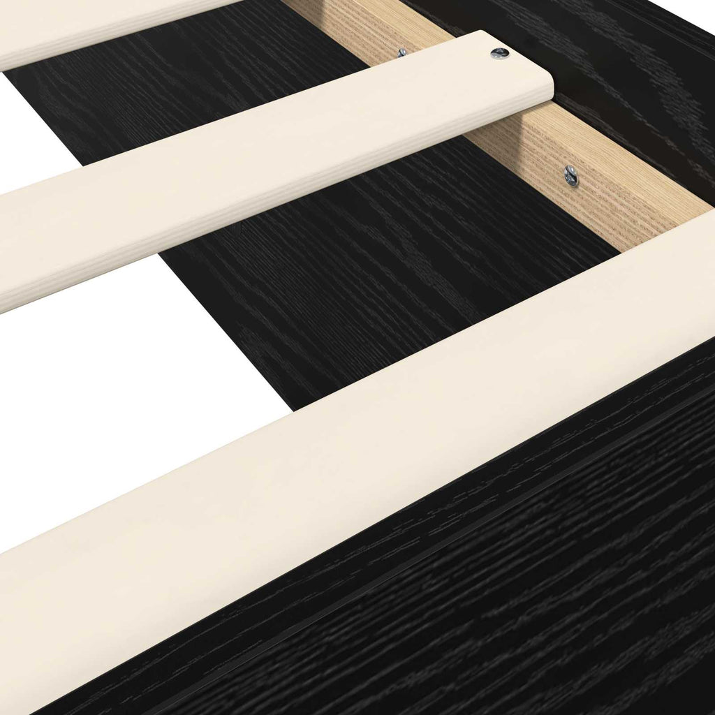 vidaXL Rama łóżka podłogowego Czarny dąb 80 x 200 cm