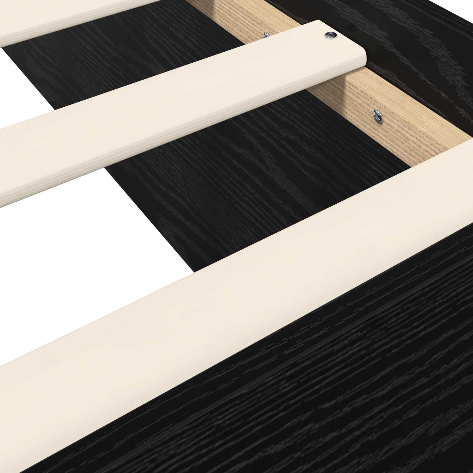 vidaXL Rama łóżka podłogowego Czarny dąb 80 x 200 cm