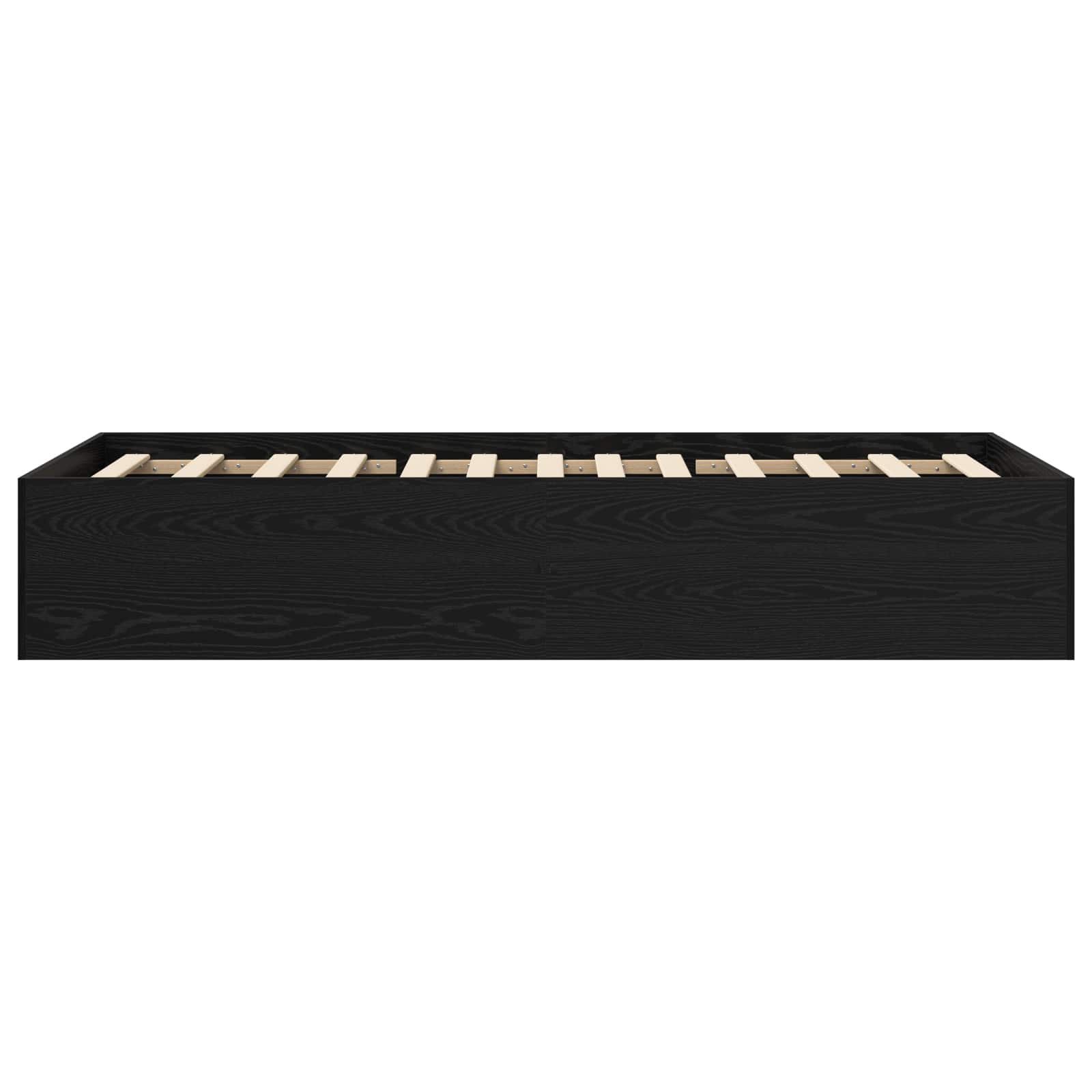vidaXL Rama łóżka podłogowego Czarny dąb 80 x 200 cm