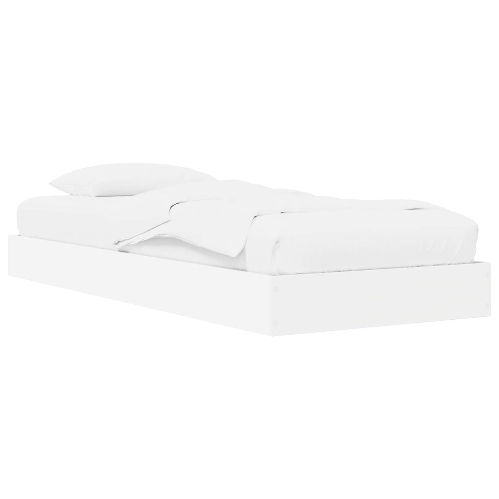vidaXL Rama łóżka z przechowywaniem z półką Biały 80 x 200 cm