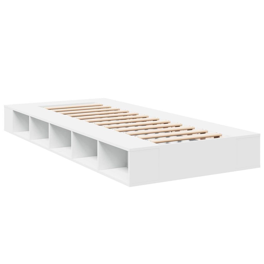 vidaXL Rama łóżka z przechowywaniem z półką Biały 80 x 200 cm