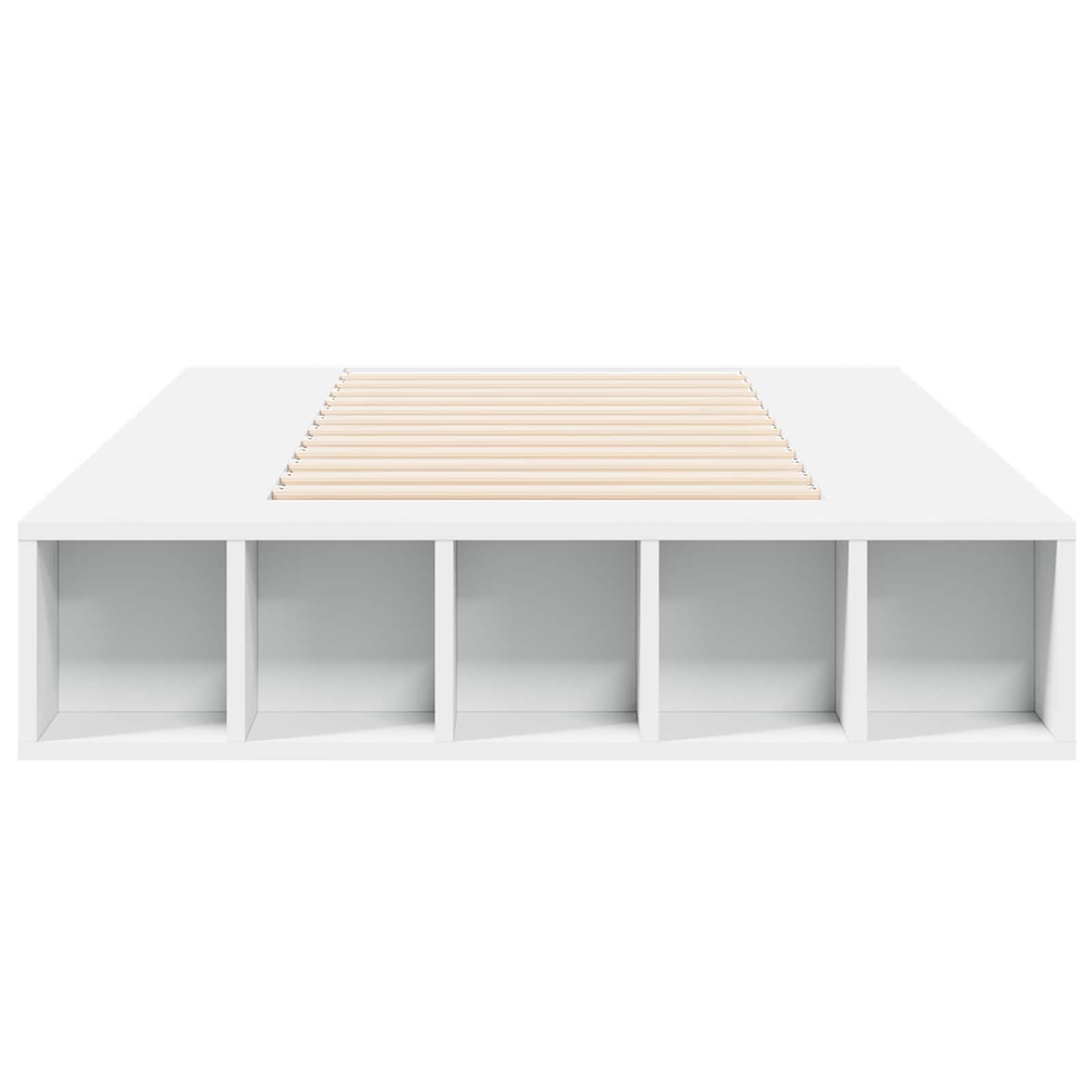 vidaXL Rama łóżka z przechowywaniem z półką Biały 80 x 200 cm