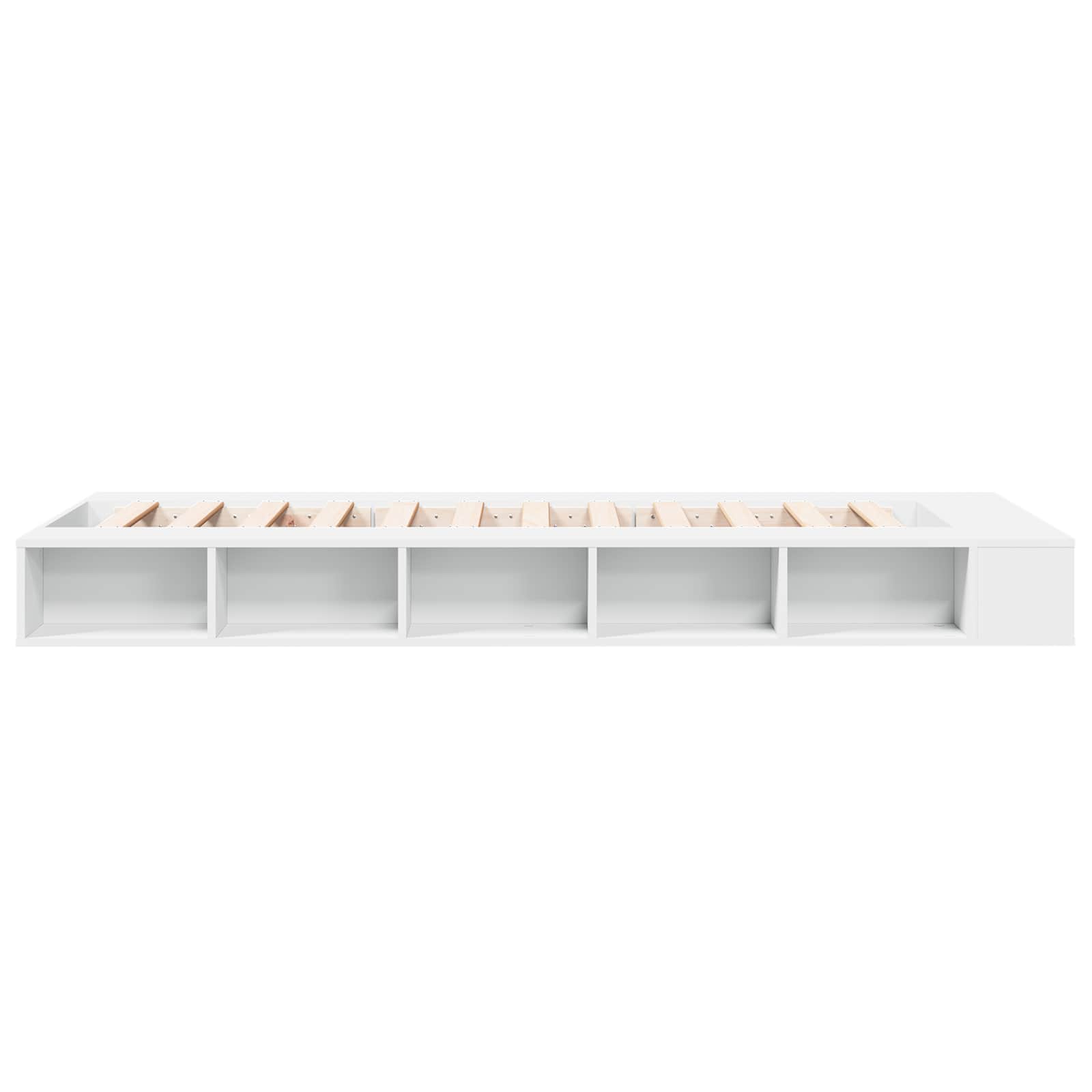vidaXL Rama łóżka z przechowywaniem z półką Biały 80 x 200 cm