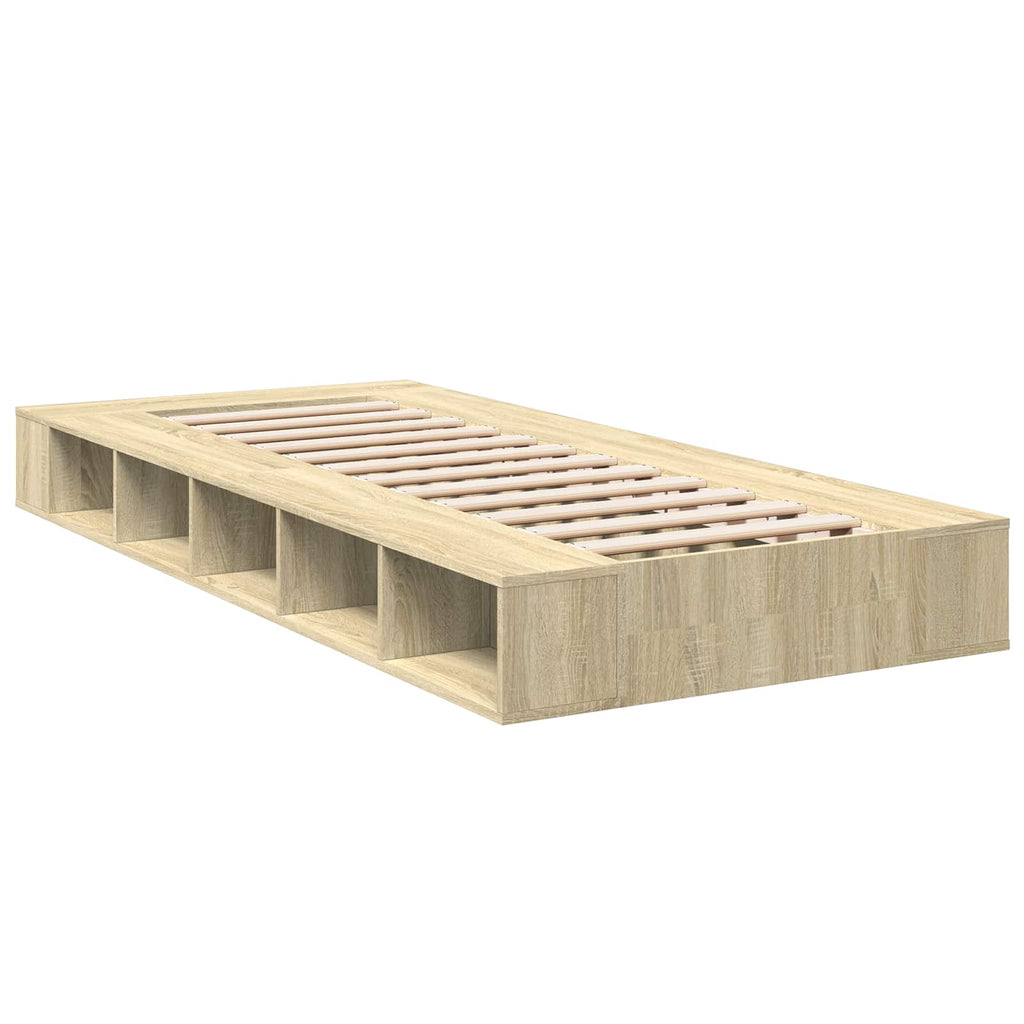 vidaXL Rama łóżka z przechowywaniem z półką dąb Sonoma 80 x 200 cm