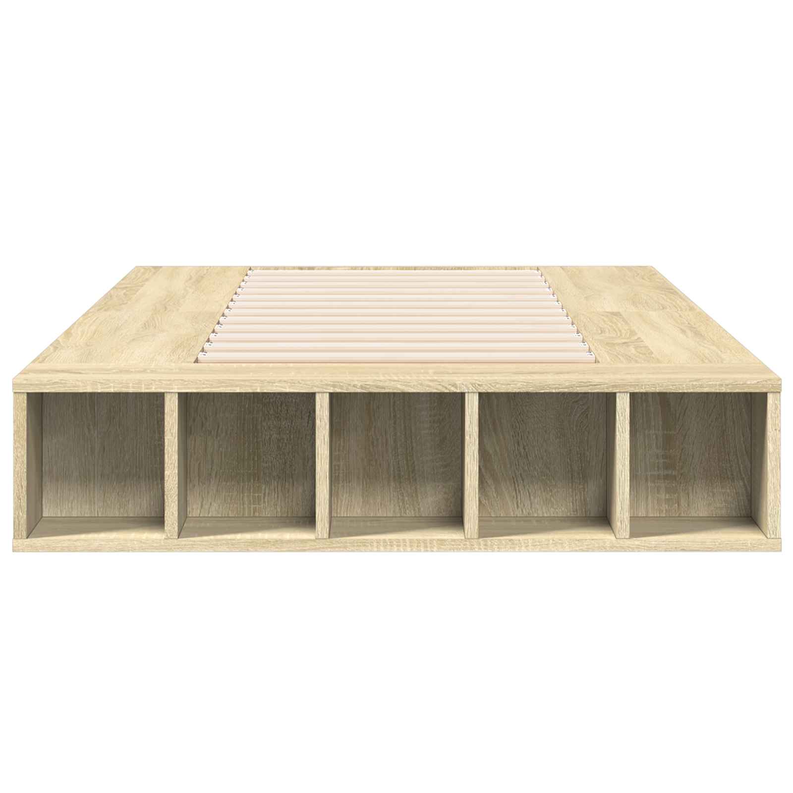 vidaXL Rama łóżka z przechowywaniem z półką dąb Sonoma 80 x 200 cm