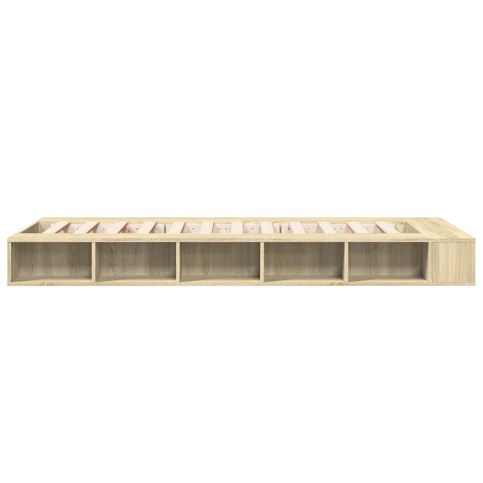 vidaXL Rama łóżka z przechowywaniem z półką dąb Sonoma 80 x 200 cm