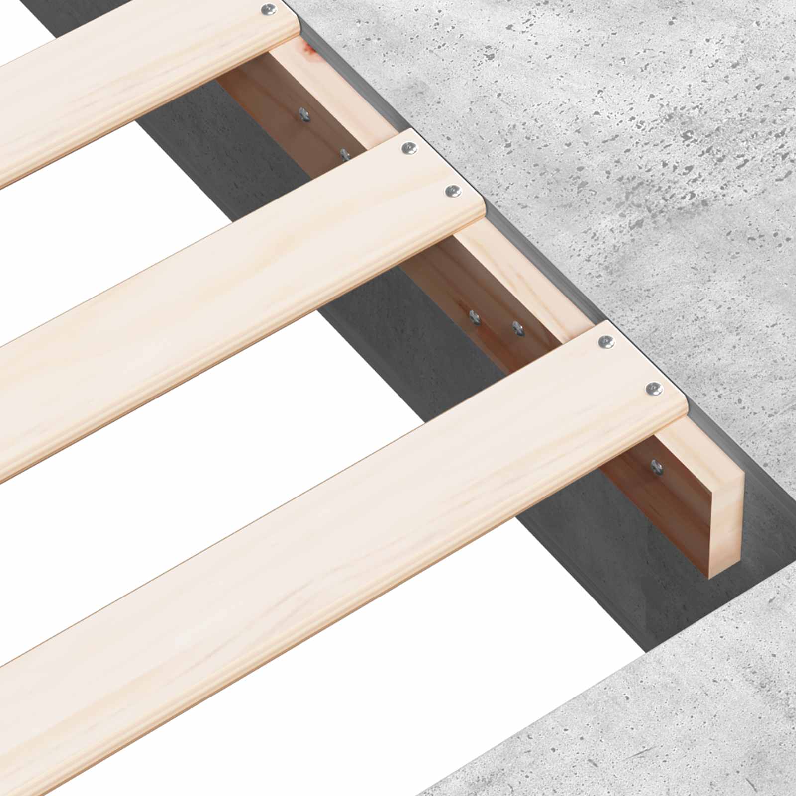 vidaXL Rama łóżka z przechowywaniem z półką Betonowy szary 80 x 200 cm