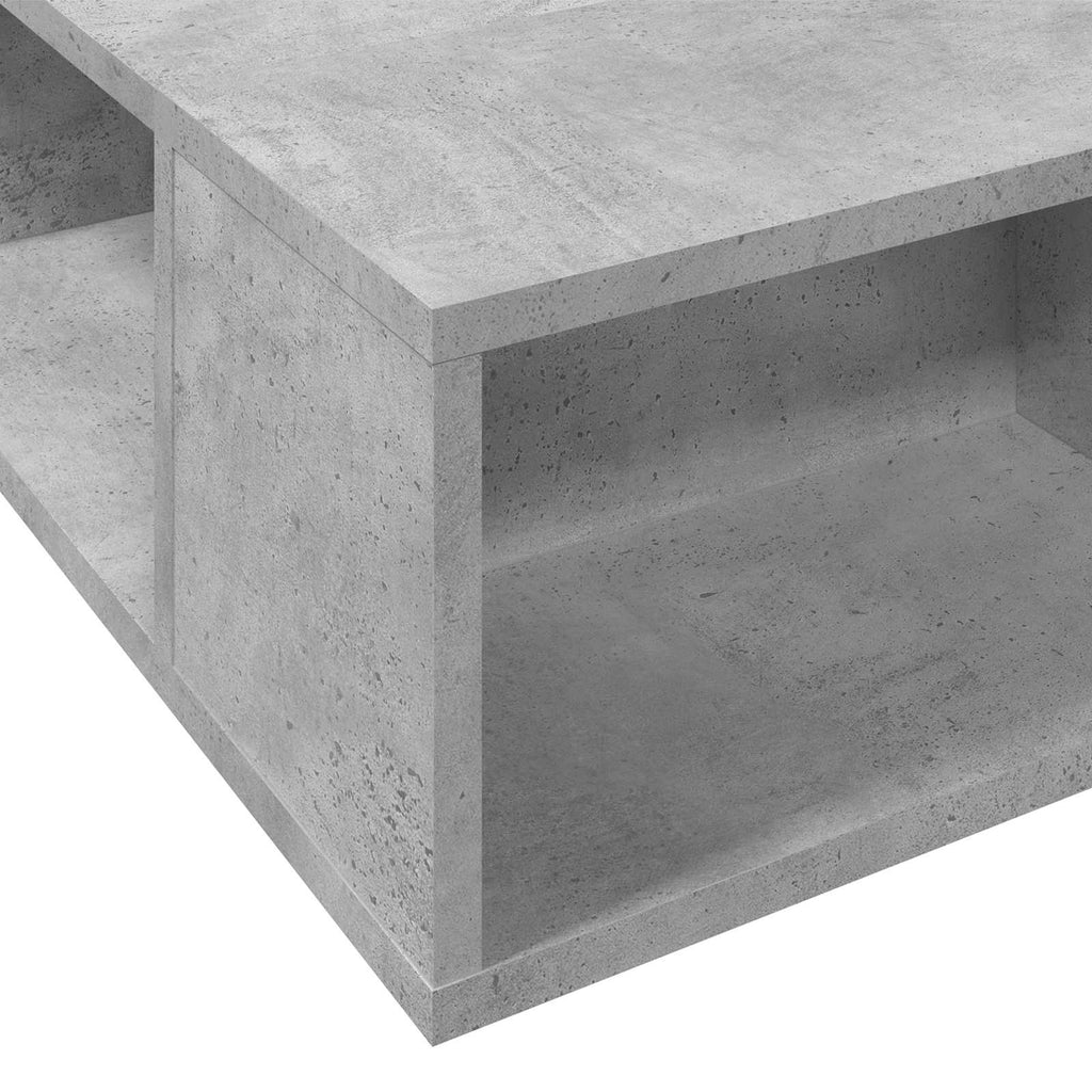 vidaXL Rama łóżka z przechowywaniem z półką Betonowy szary 80 x 200 cm