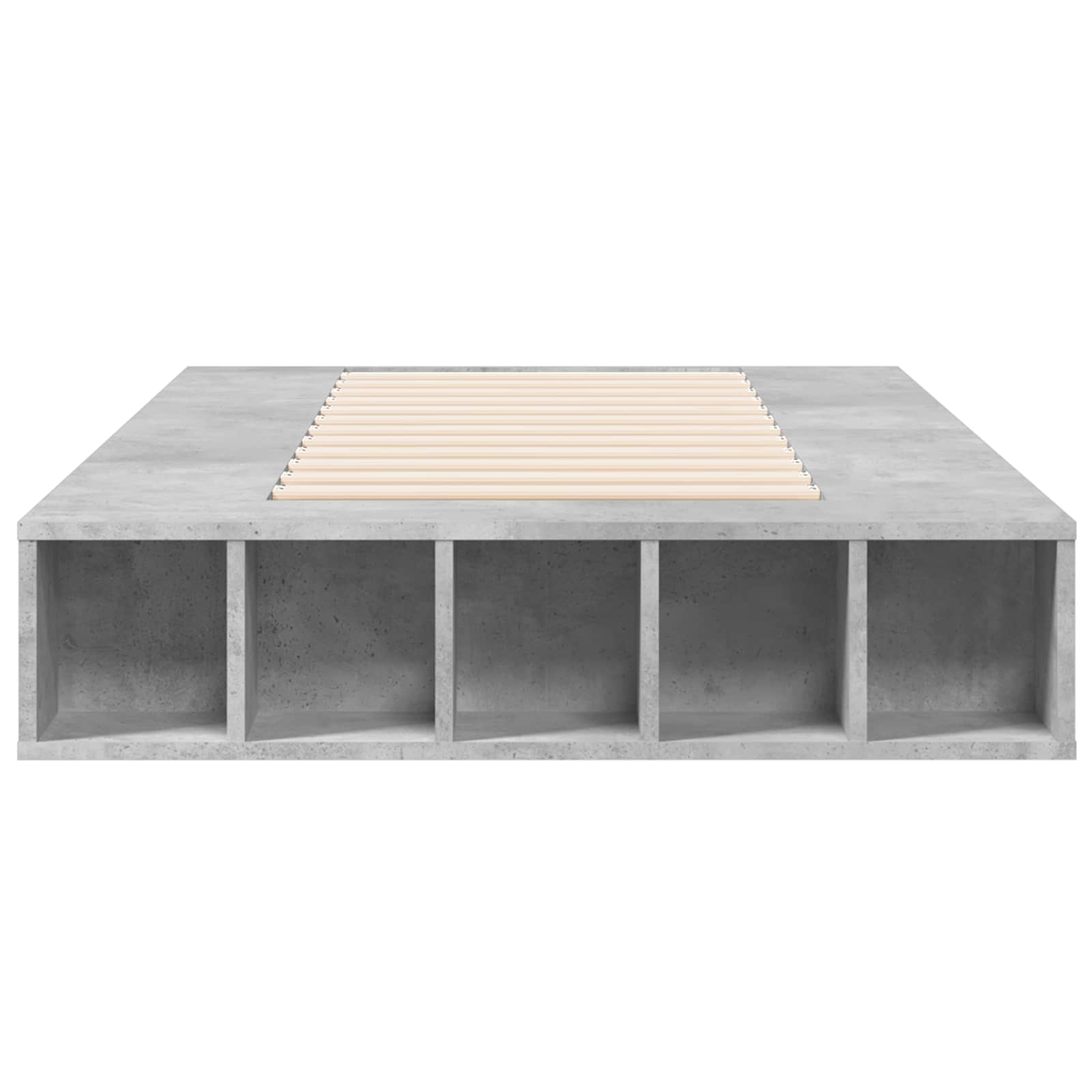vidaXL Rama łóżka z przechowywaniem z półką Betonowy szary 80 x 200 cm