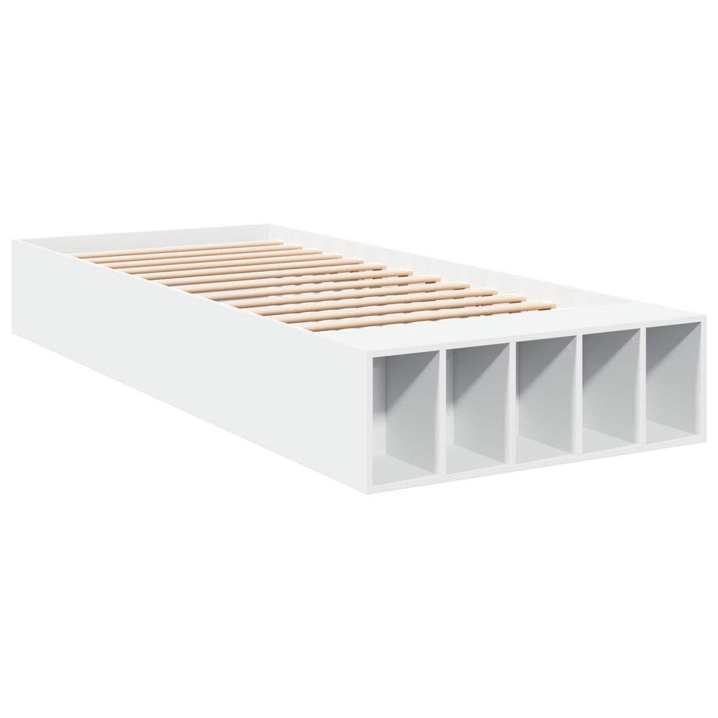 vidaXL Rama łóżka z przechowywaniem z półką Biały 80 x 200 cm