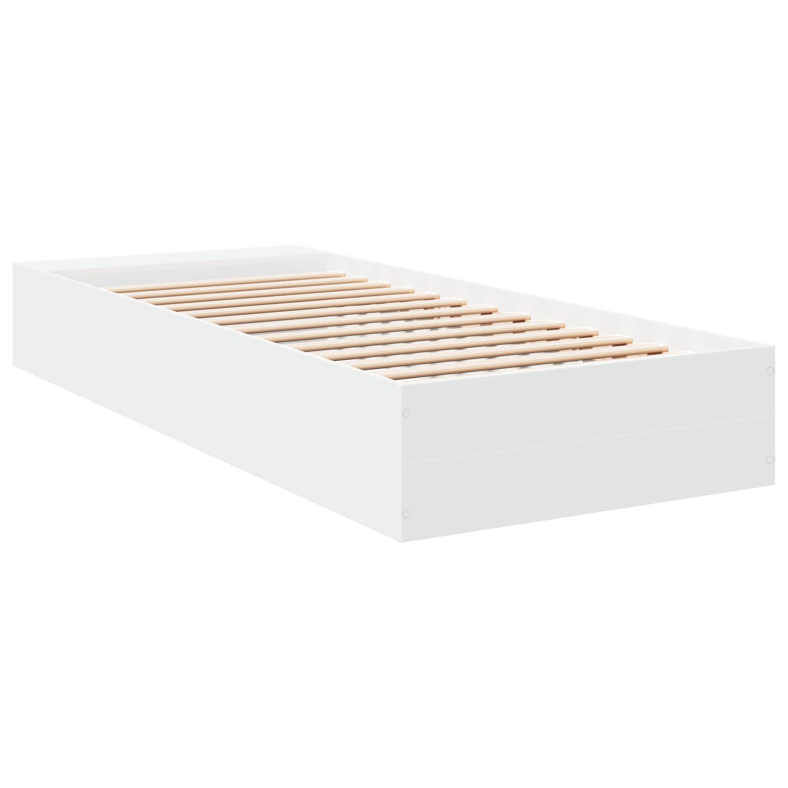 vidaXL Rama łóżka z przechowywaniem z półką Biały 80 x 200 cm