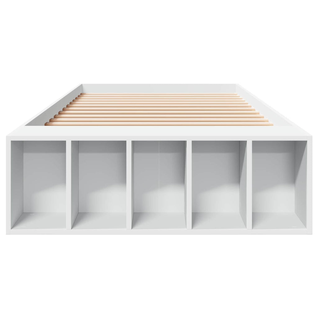 vidaXL Rama łóżka z przechowywaniem z półką Biały 80 x 200 cm