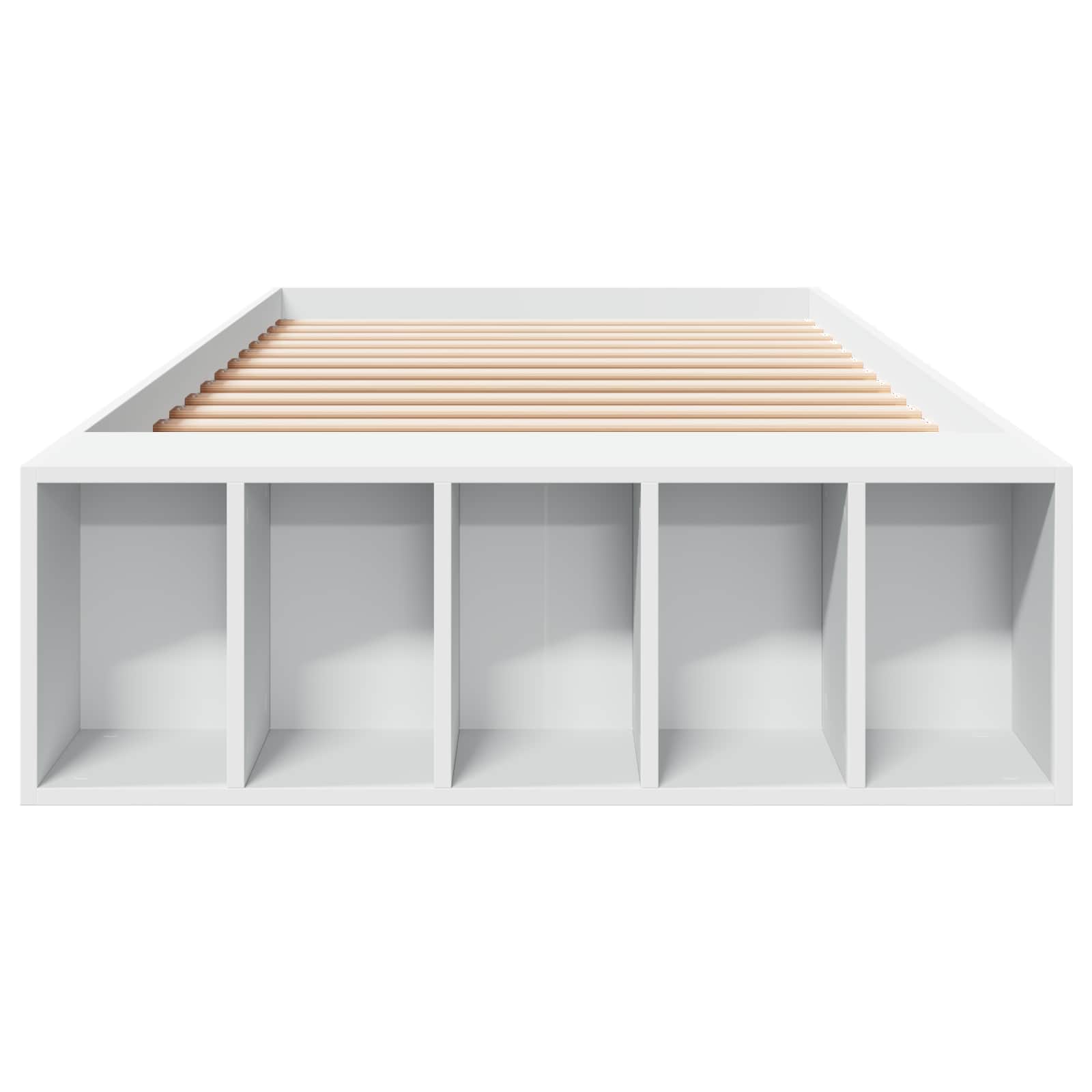 vidaXL Rama łóżka z przechowywaniem z półką Biały 80 x 200 cm