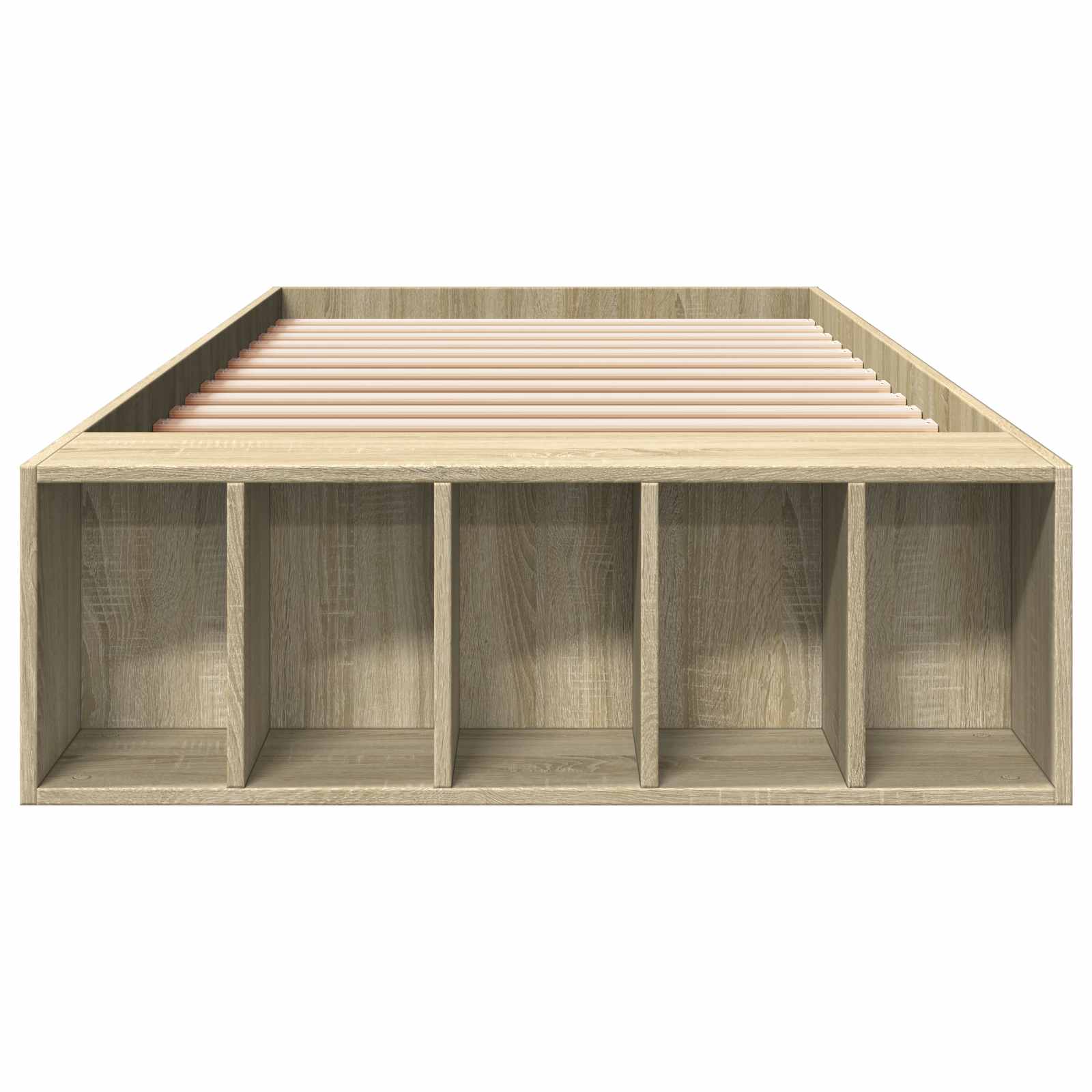vidaXL Rama łóżka z przechowywaniem z półką dąb Sonoma 80 x 200 cm