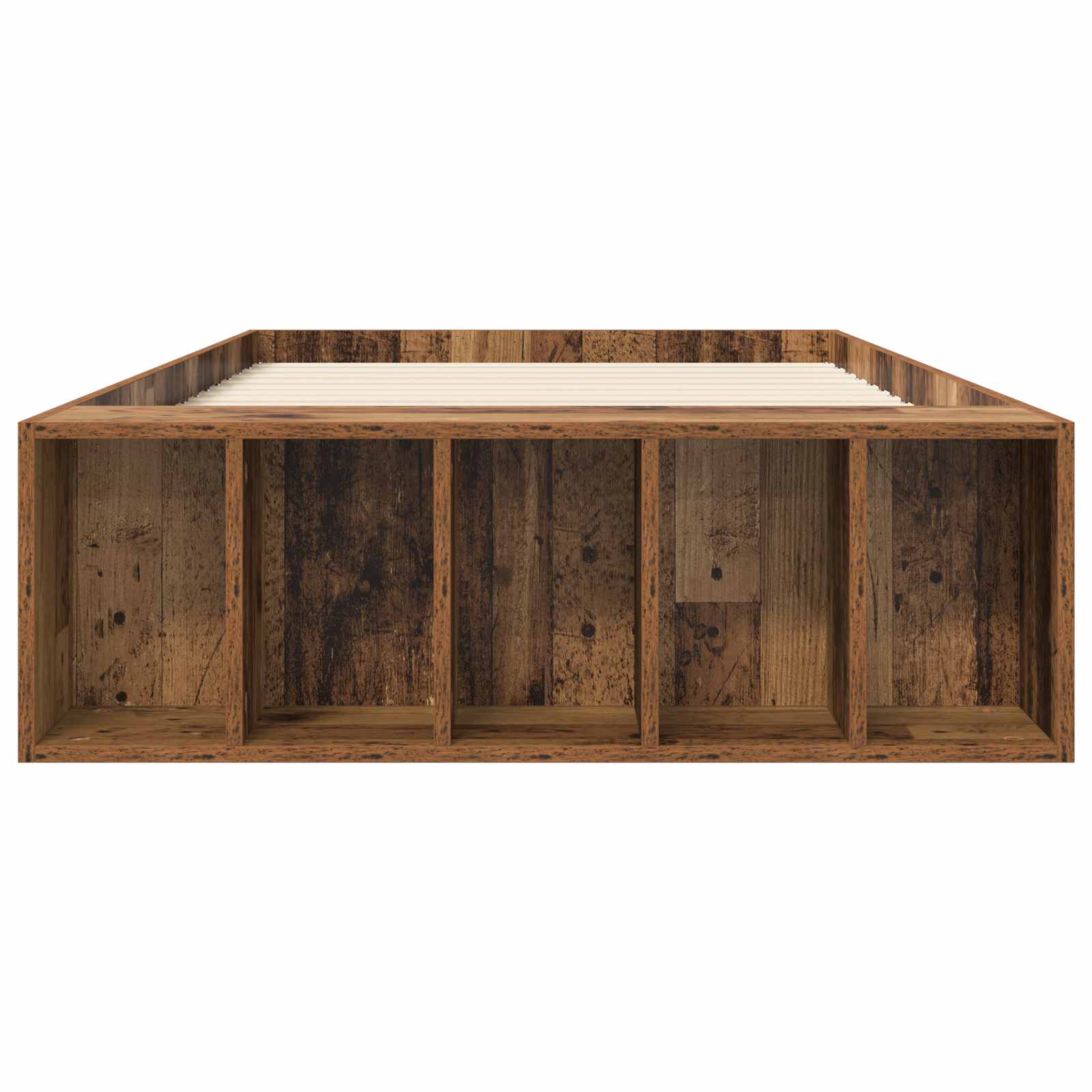 vidaXL Rama łóżka z przechowywaniem z półką Stare drewno 80 x 200 cm