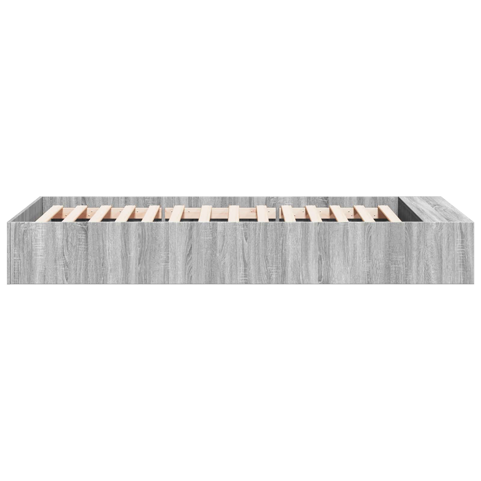vidaXL Rama łóżka z przechowywaniem z półką Szary Sonoma 80 x 200 cm
