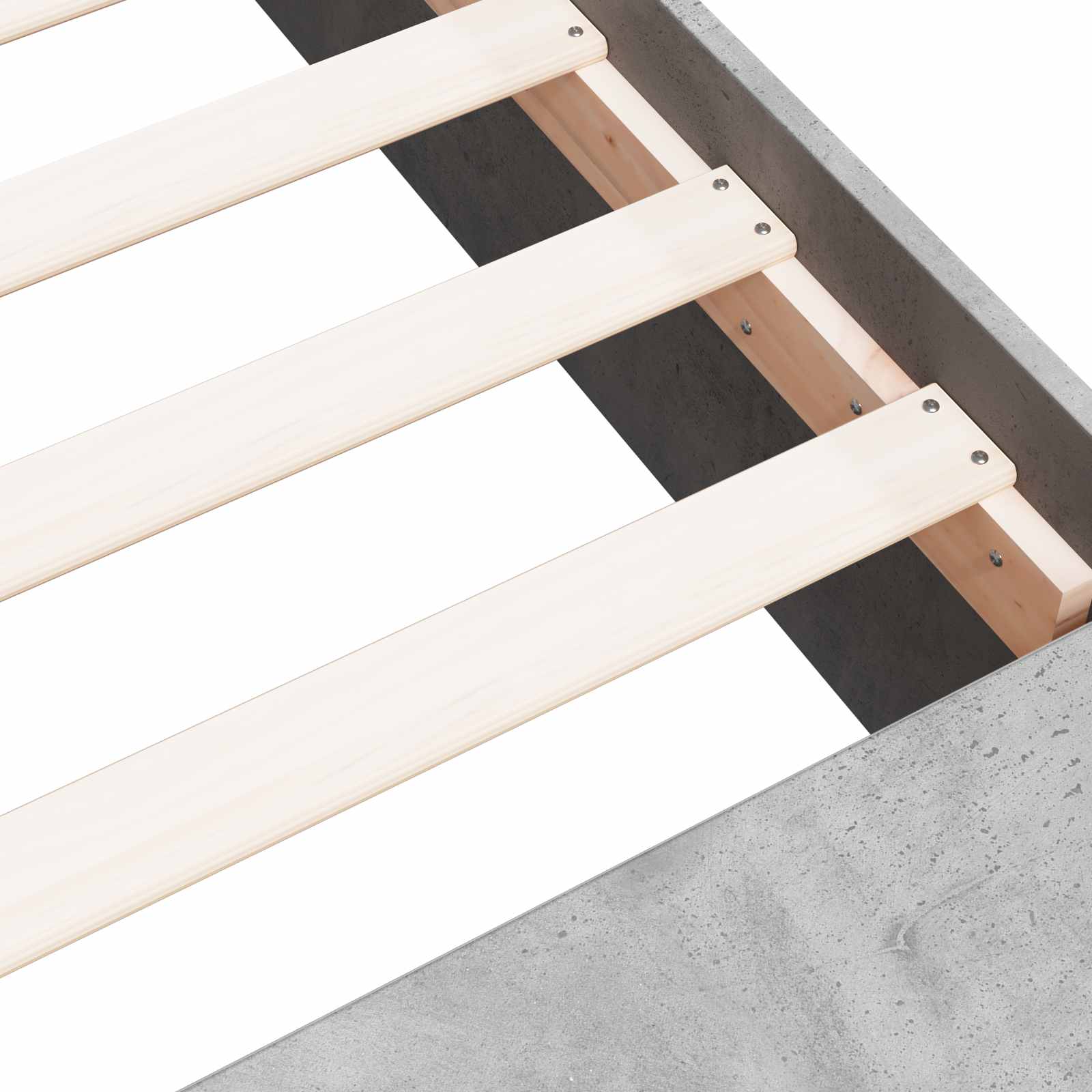 vidaXL Rama łóżka z przechowywaniem z półką Betonowy szary 80 x 200 cm