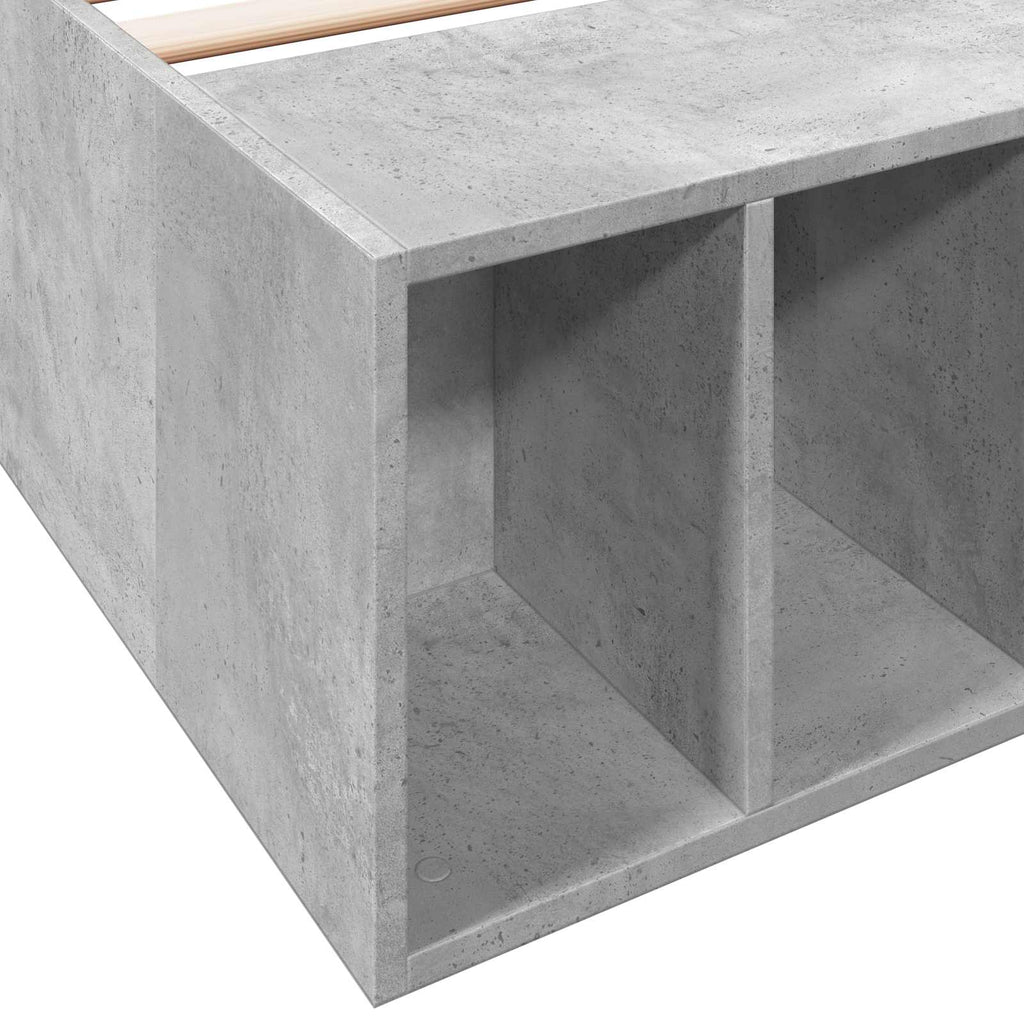 vidaXL Rama łóżka z przechowywaniem z półką Betonowy szary 80 x 200 cm