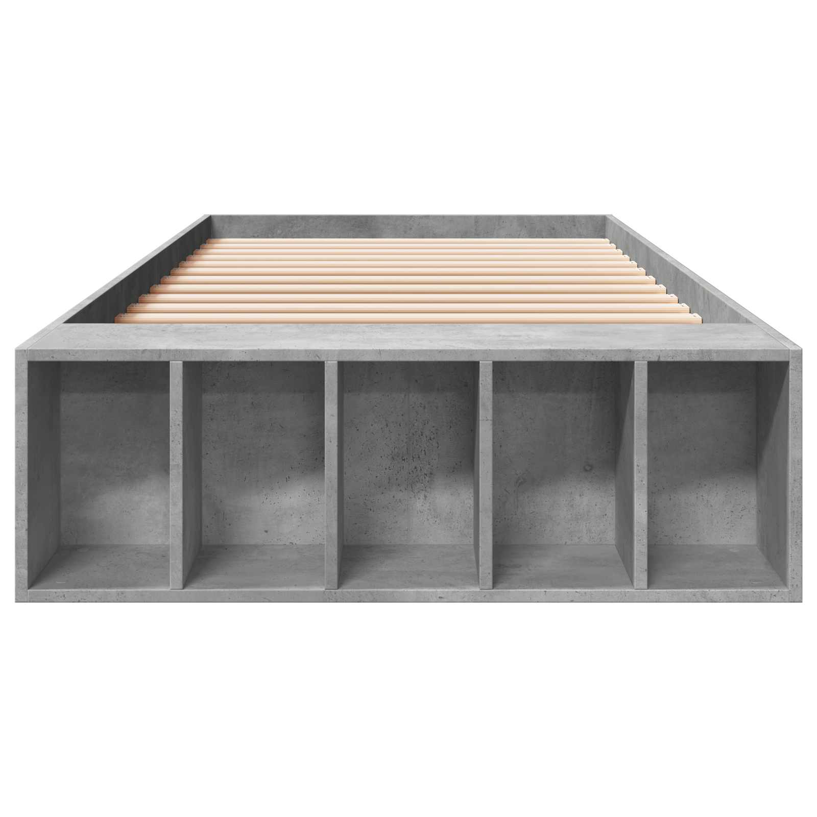 vidaXL Rama łóżka z przechowywaniem z półką Betonowy szary 80 x 200 cm