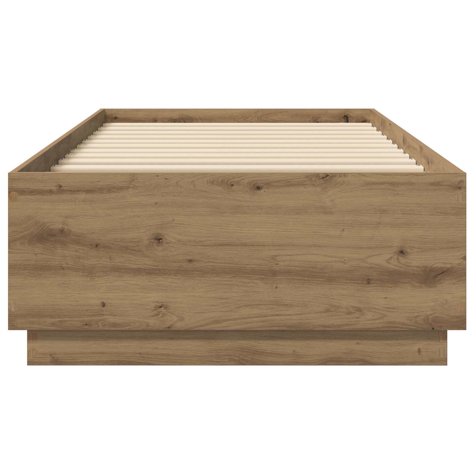 vidaXL Łóżko z ramą z LED Dąb artisian 80 x 200 cm Drewno inżynieryjne
