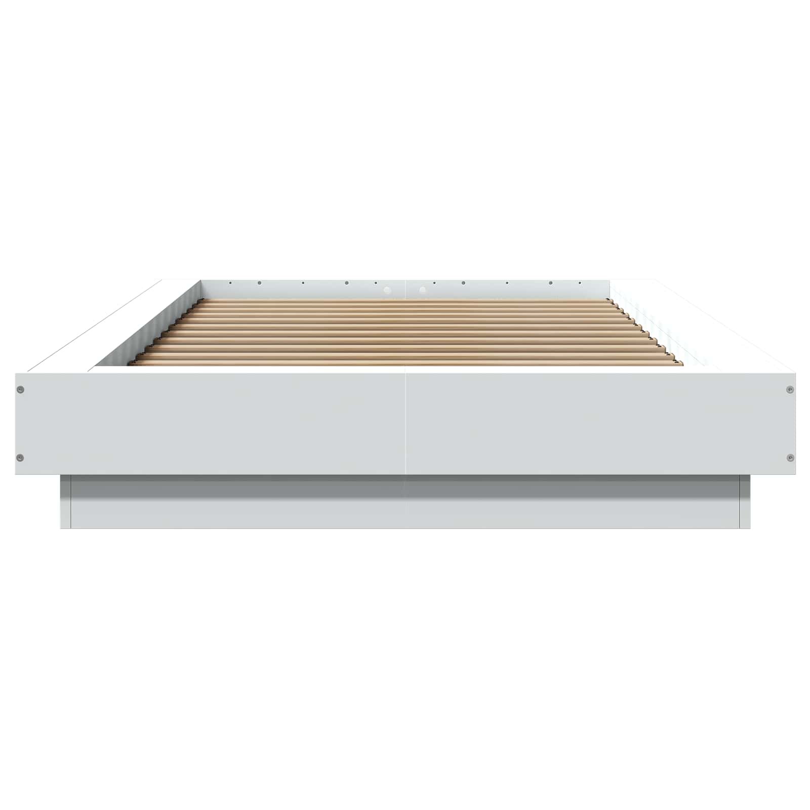 vidaXL Łóżko z ramą z LED Biały 80 x 200 cm Drewno inżynieryjne