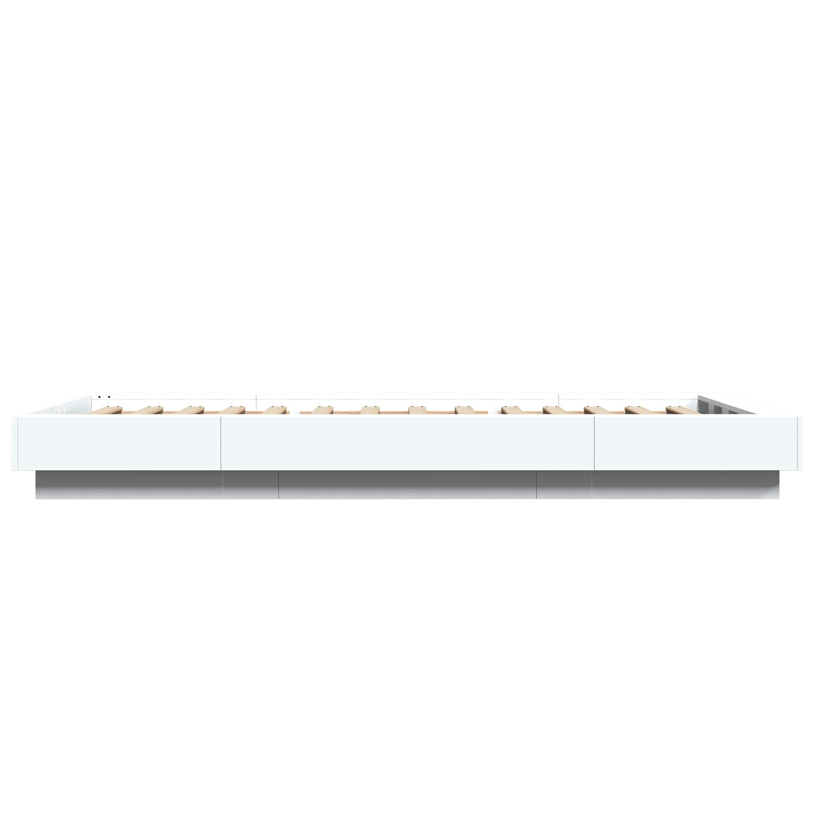 vidaXL Łóżko z ramą z LED Biały 80 x 200 cm Drewno inżynieryjne
