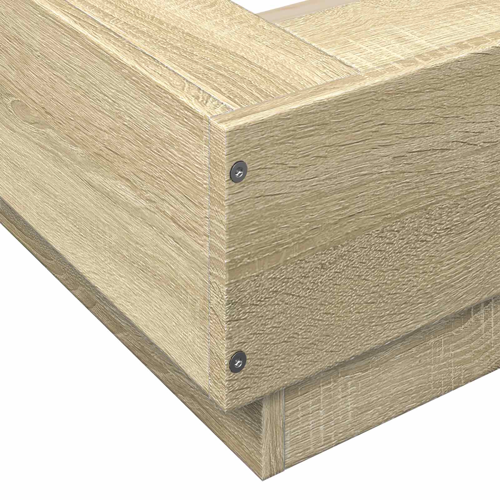 vidaXL Łóżko z ramą z LED dąb Sonoma 80 x 200 cm Drewno inżynieryjne
