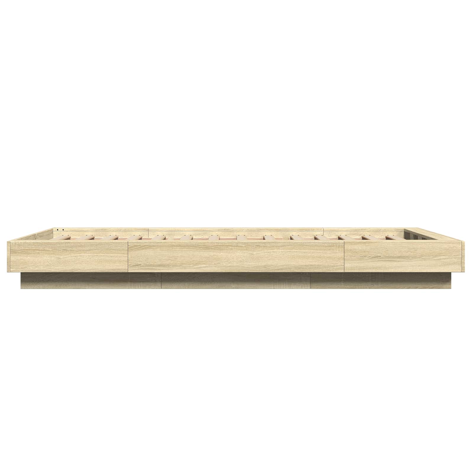 vidaXL Łóżko z ramą z LED dąb Sonoma 80 x 200 cm Drewno inżynieryjne