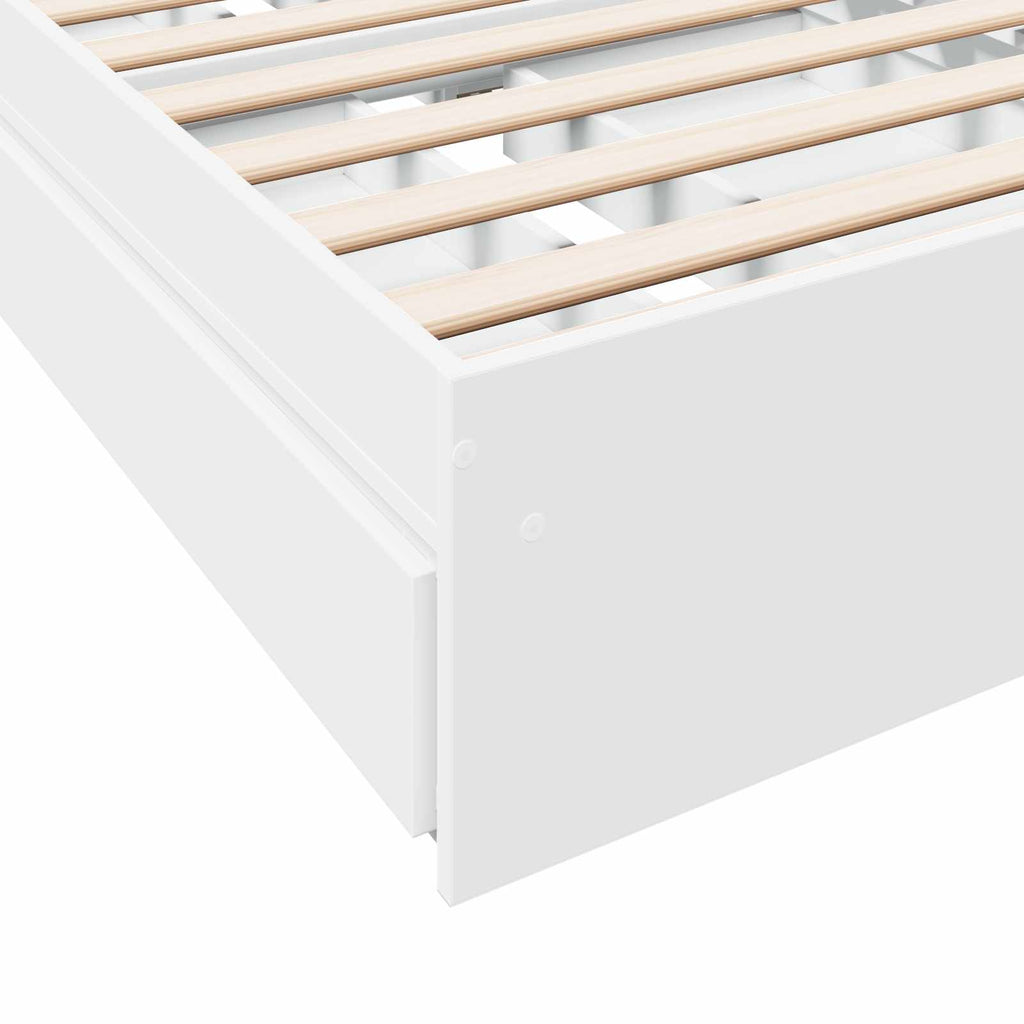 vidaXL Rama łóżka z przechowywaniem z szufladą Biały 80 x 200 cm
