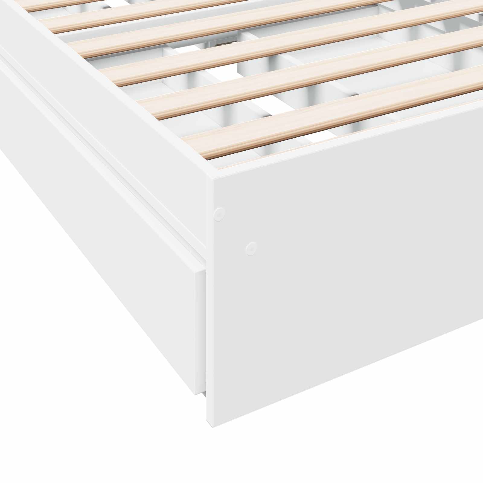 vidaXL Rama łóżka z przechowywaniem z szufladą Biały 80 x 200 cm