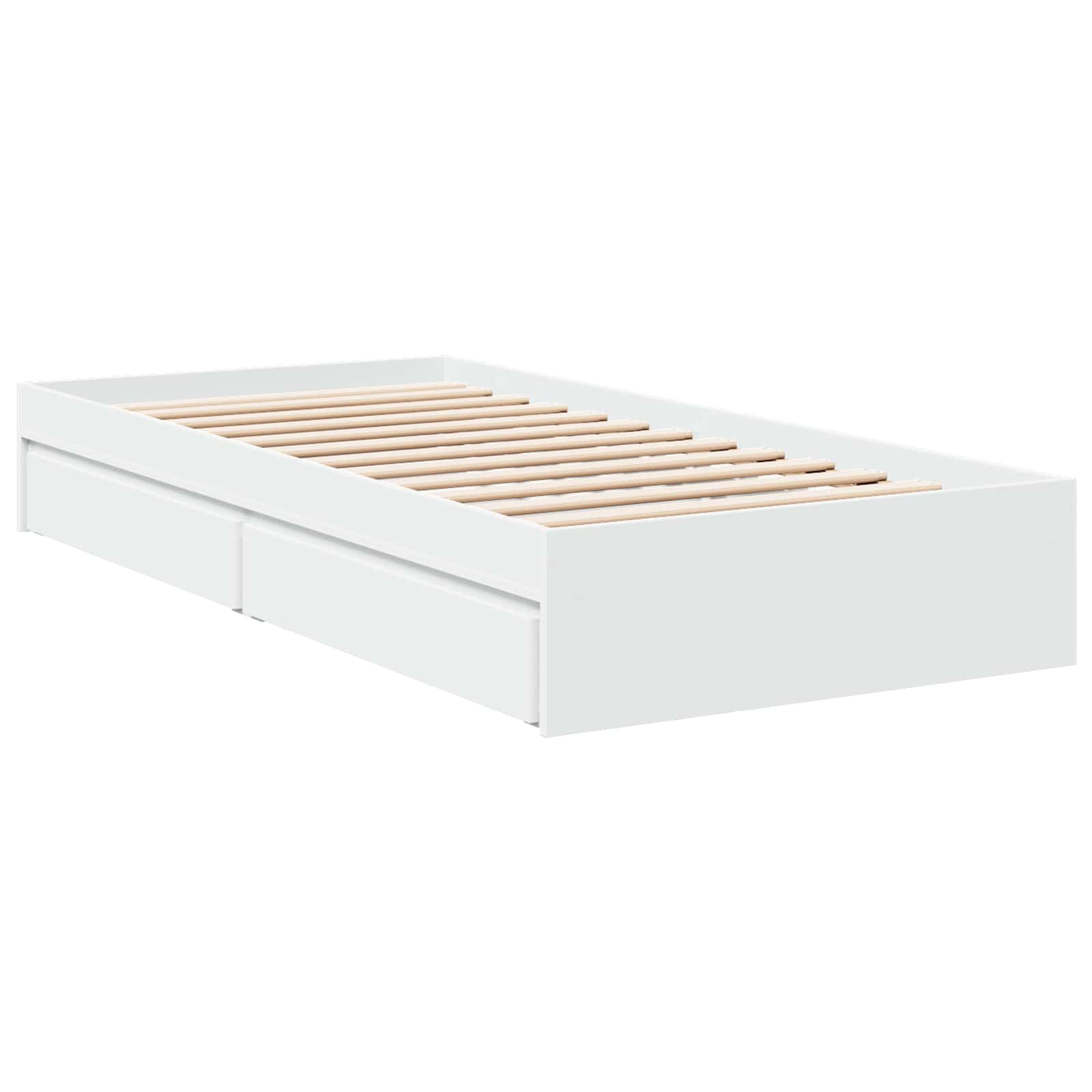 vidaXL Rama łóżka z przechowywaniem z szufladą Biały 80 x 200 cm