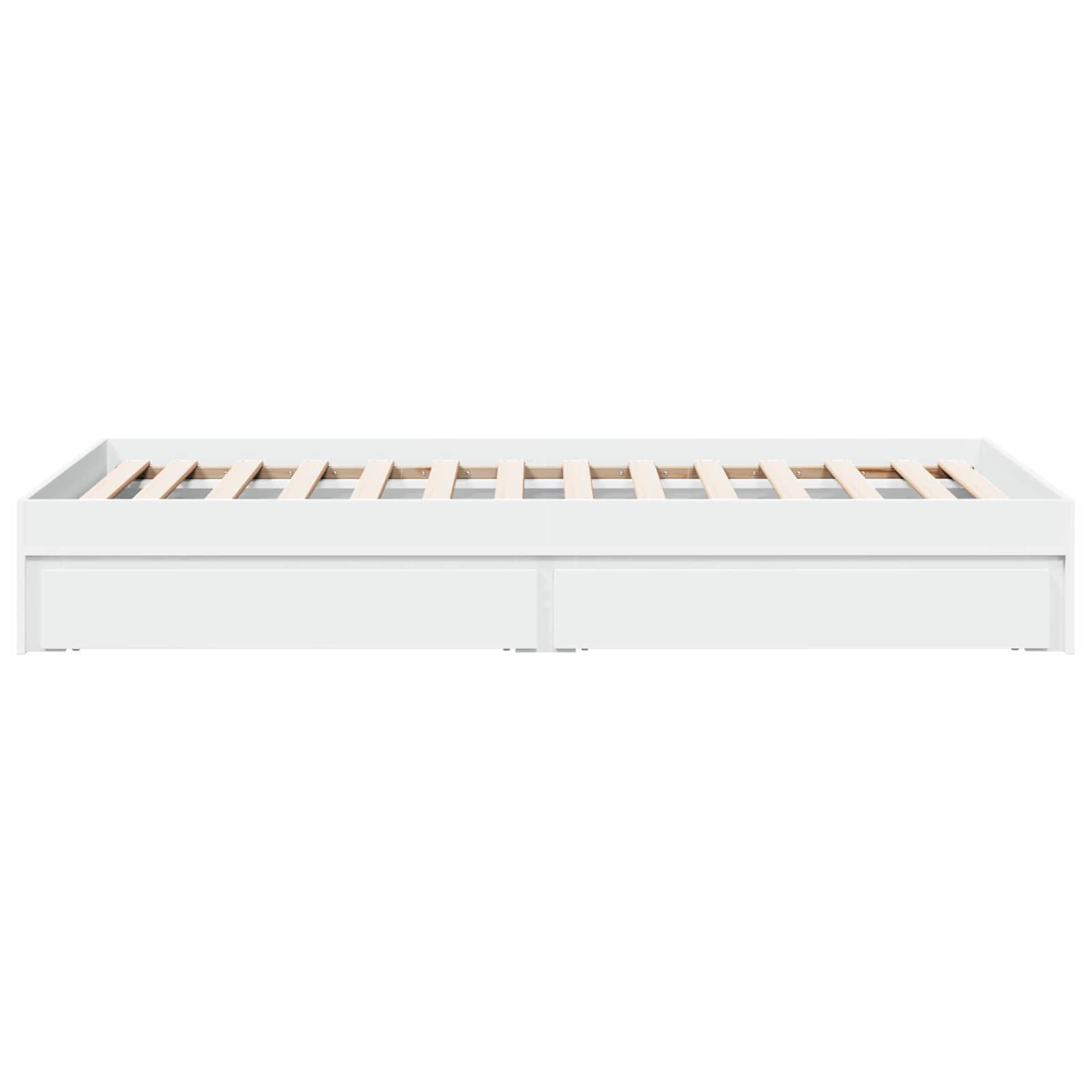 vidaXL Rama łóżka z przechowywaniem z szufladą Biały 80 x 200 cm