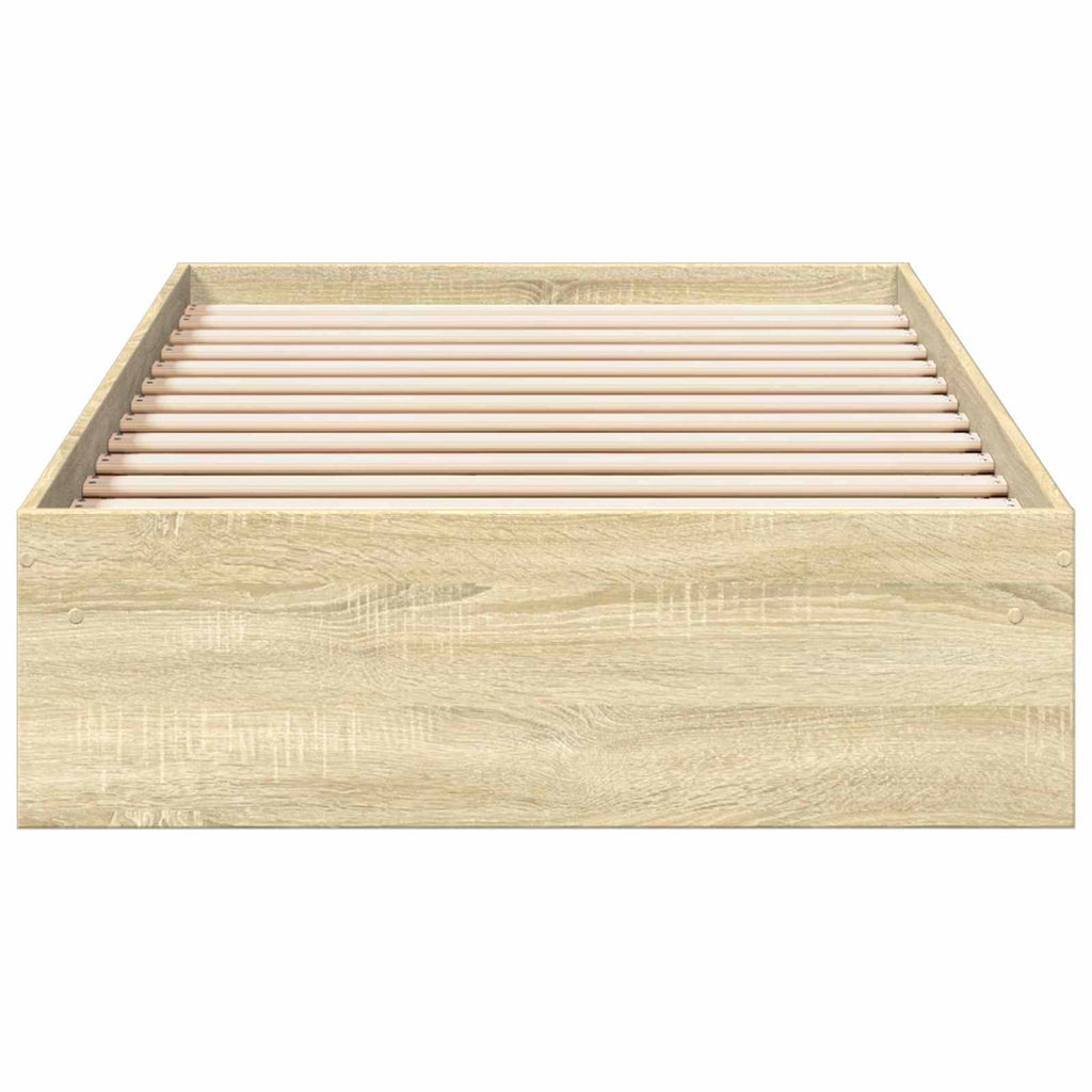 vidaXL Rama łóżka z przechowywaniem z szufladą dąb Sonoma 80 x 200 cm