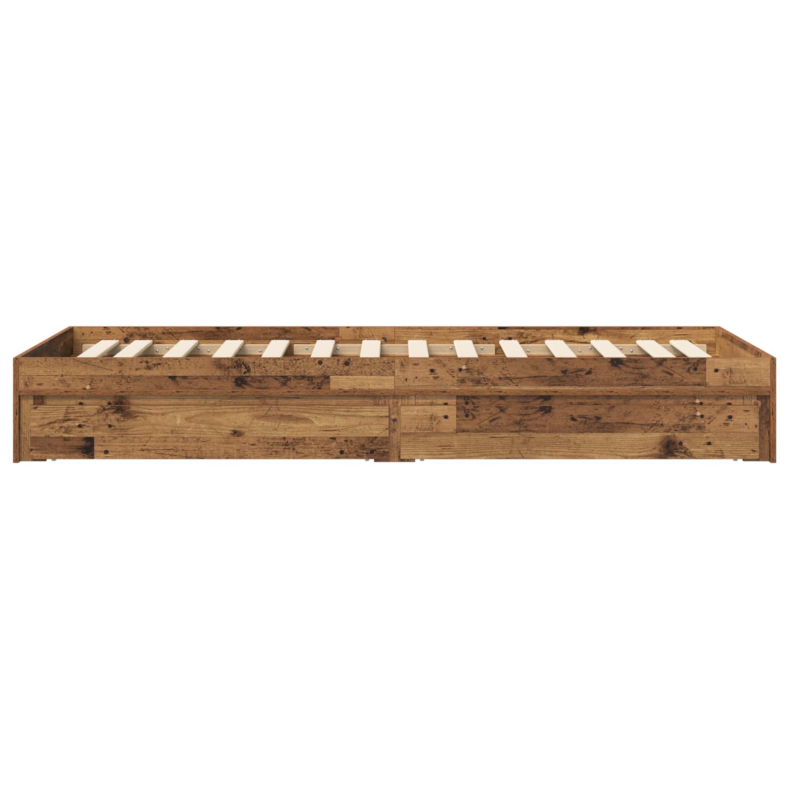 vidaXL Rama łóżka z przechowywaniem Stare drewno 80 x 200 cm