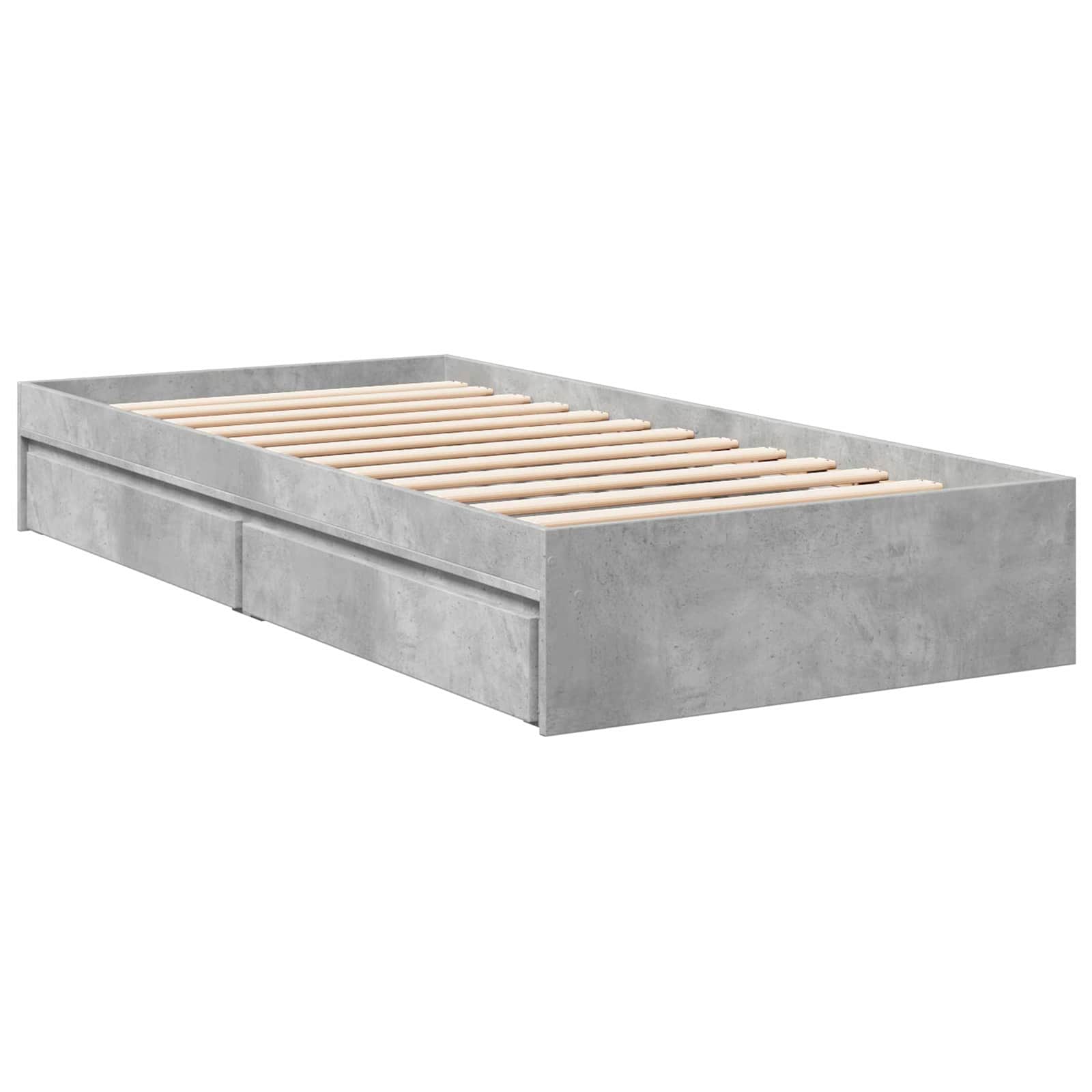 vidaXL Rama łóżka z przechowywaniem Betonowy szary 80 x 200 cm