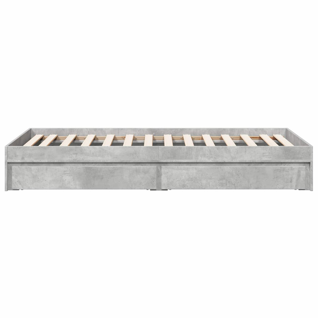 vidaXL Rama łóżka z przechowywaniem Betonowy szary 80 x 200 cm