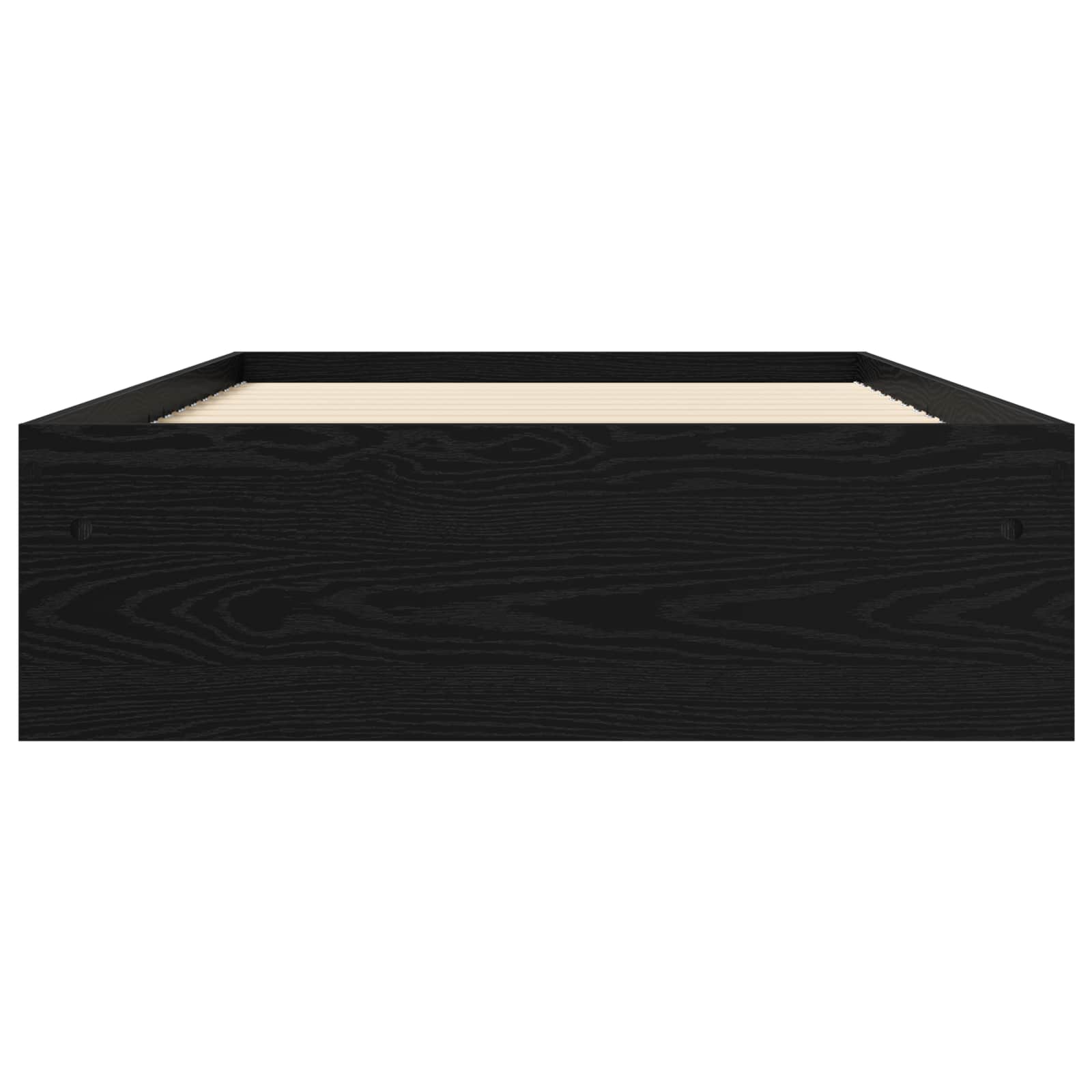 vidaXL Rama łóżka z przechowywaniem z szufladą Czarny dąb 80 x 200 cm