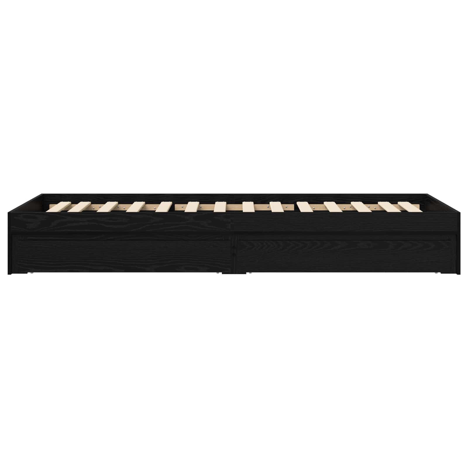 vidaXL Rama łóżka z przechowywaniem z szufladą Czarny dąb 80 x 200 cm