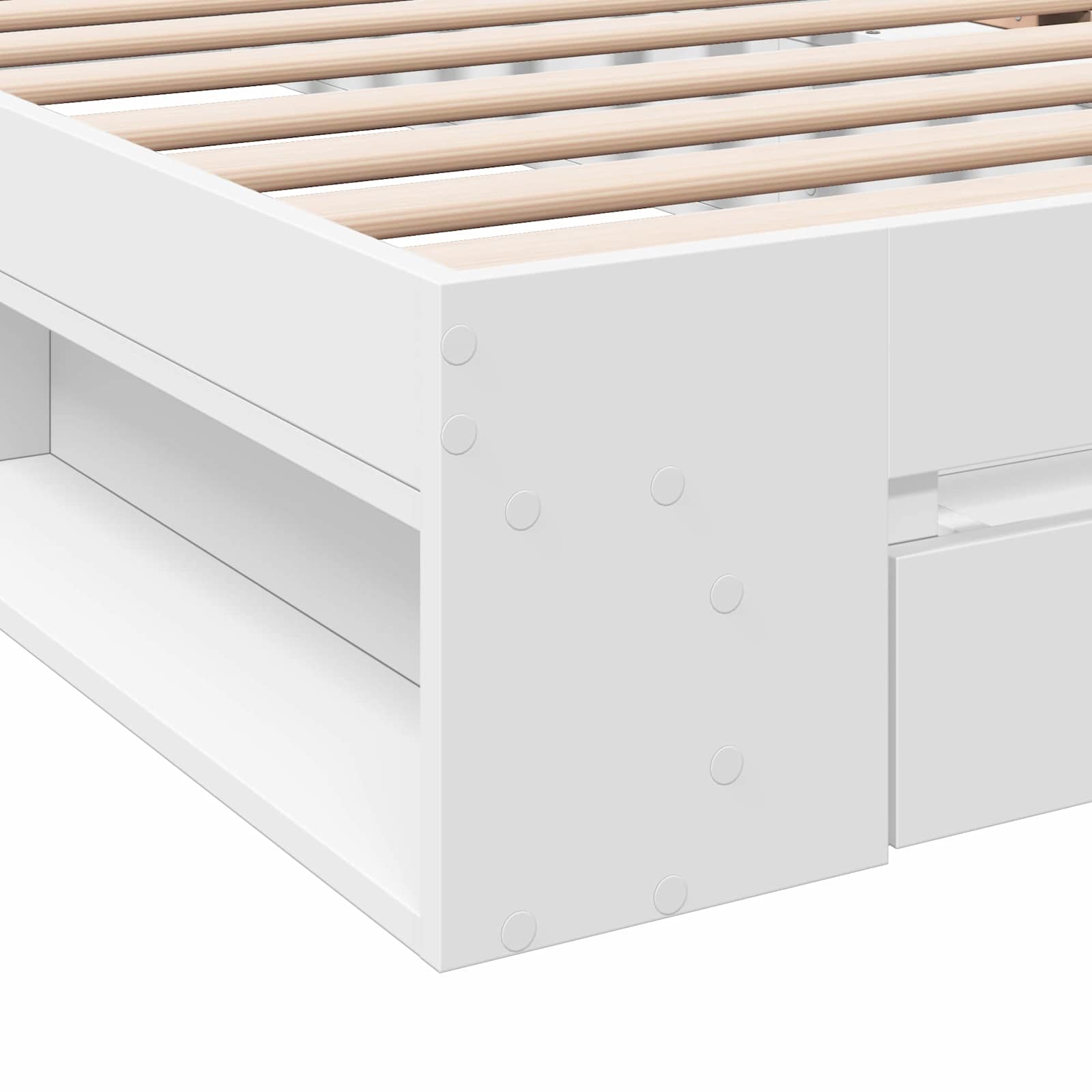 vidaXL Rama łóżka z przechowywaniem z szufladą Biały 80 x 200 cm