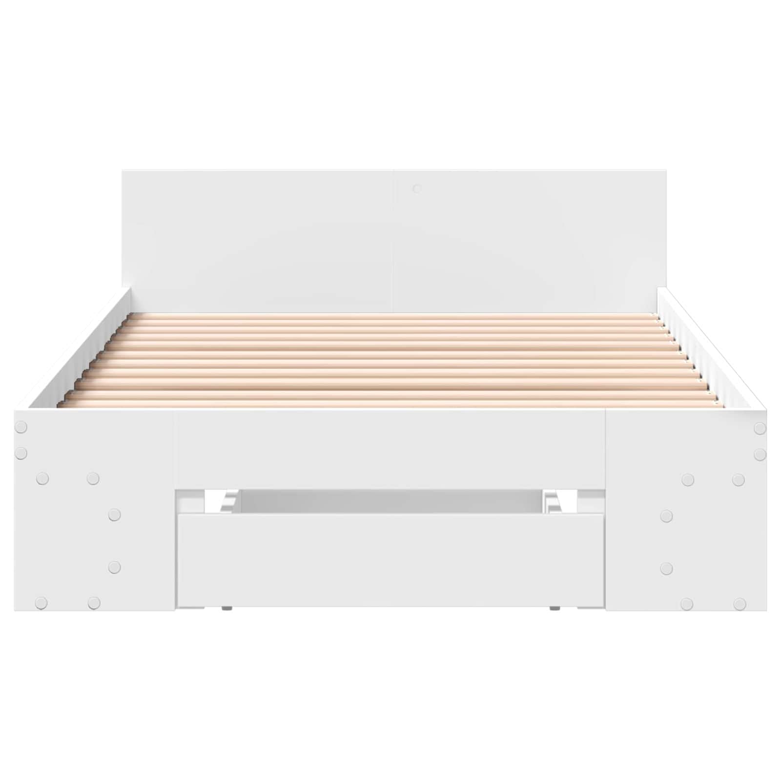 vidaXL Rama łóżka z przechowywaniem z szufladą Biały 80 x 200 cm